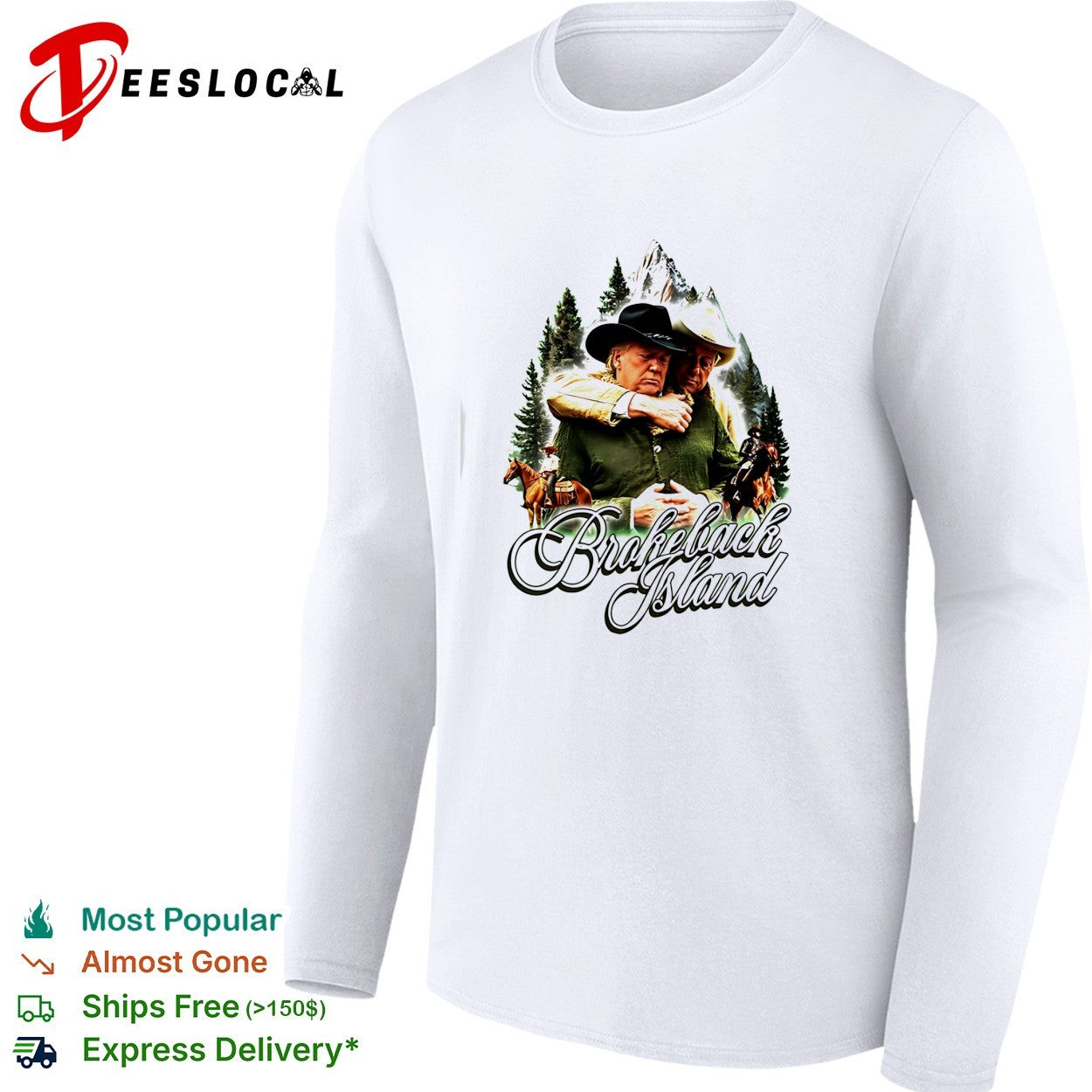 Bill Clinton And Donald Trump Brokeback Island funny shirt