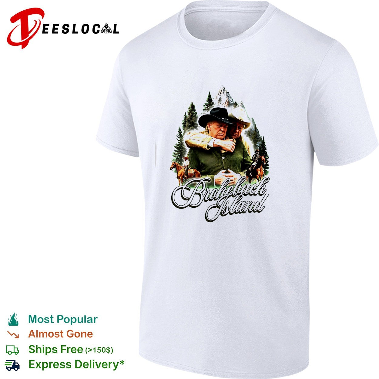 Bill Clinton And Donald Trump Brokeback Island funny shirt