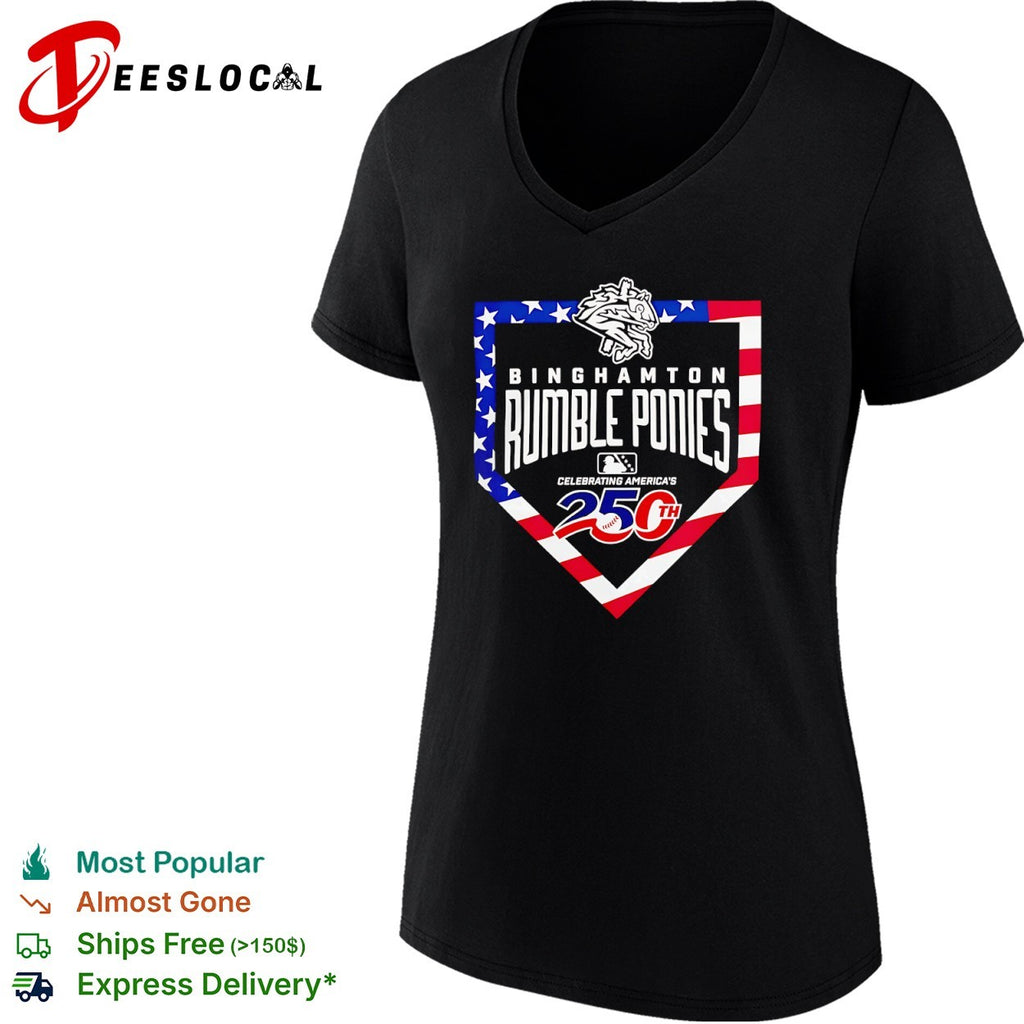 Binghamton Rumble Ponies Celebrating America’s 250th Anniversary Baseball Shirt