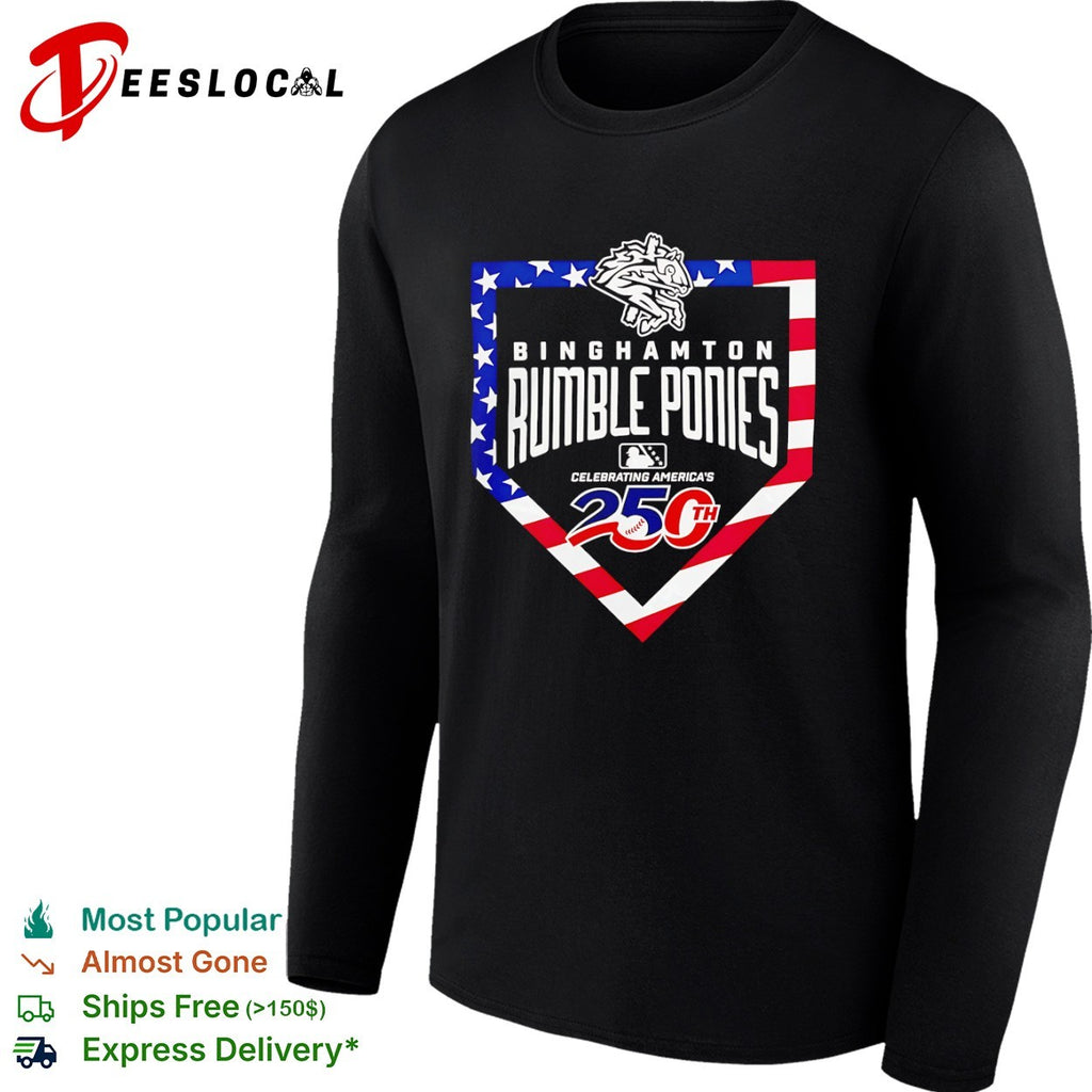 Binghamton Rumble Ponies Celebrating America’s 250th Anniversary Baseball Shirt