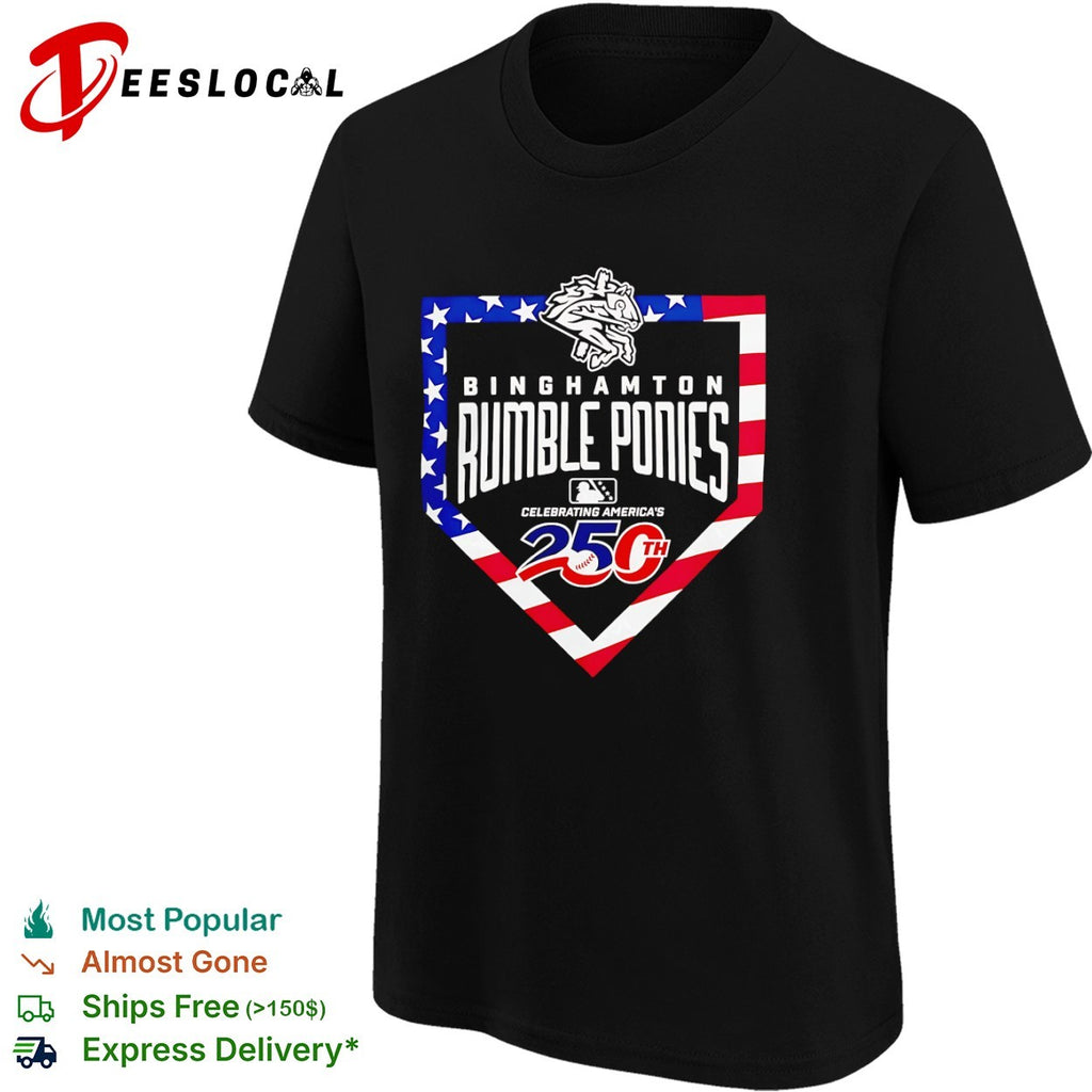 Binghamton Rumble Ponies Celebrating America’s 250th Anniversary Baseball Shirt