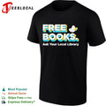 Bird reading book free books ask your local library shirt