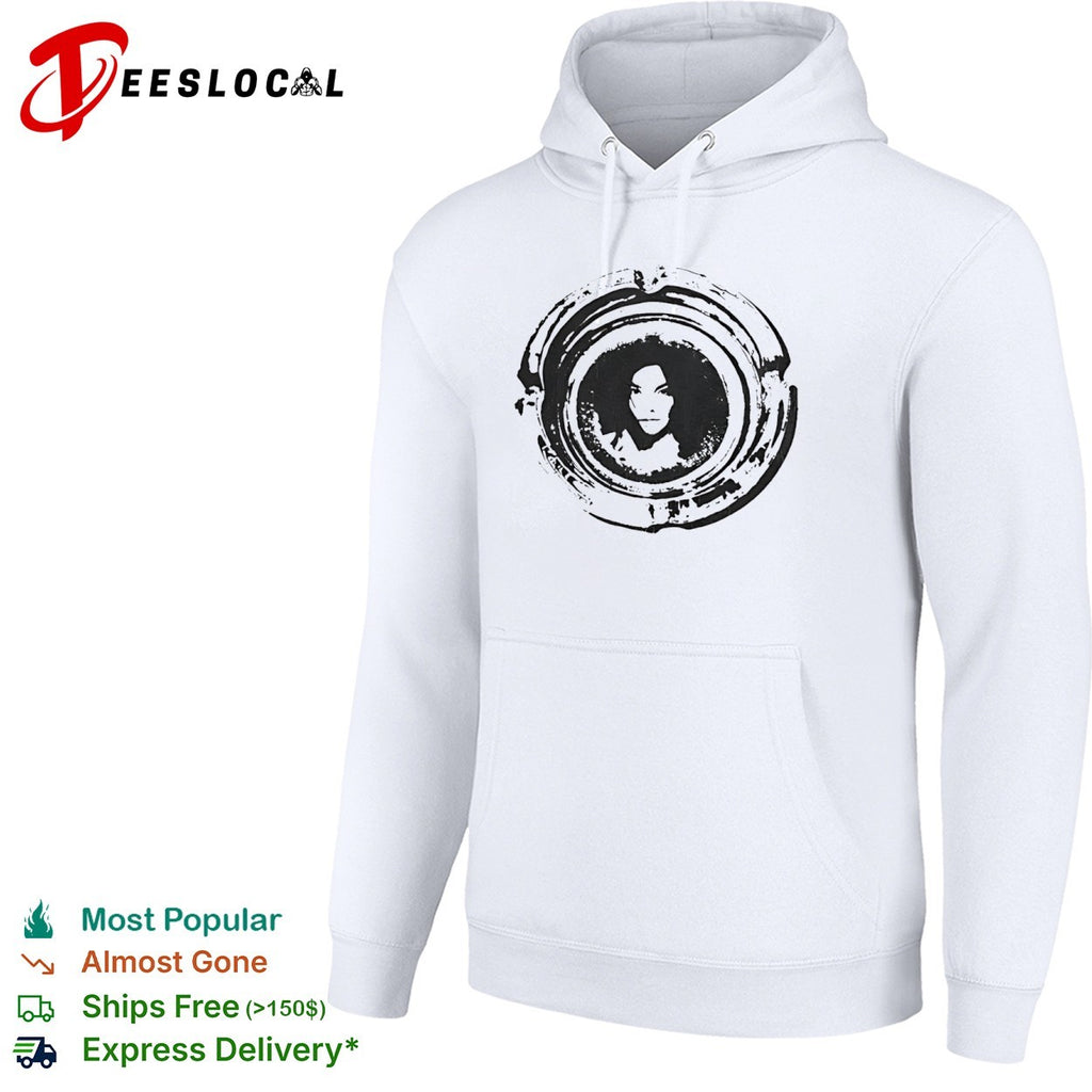 Bjork Portrait in Circular Stamp shirt