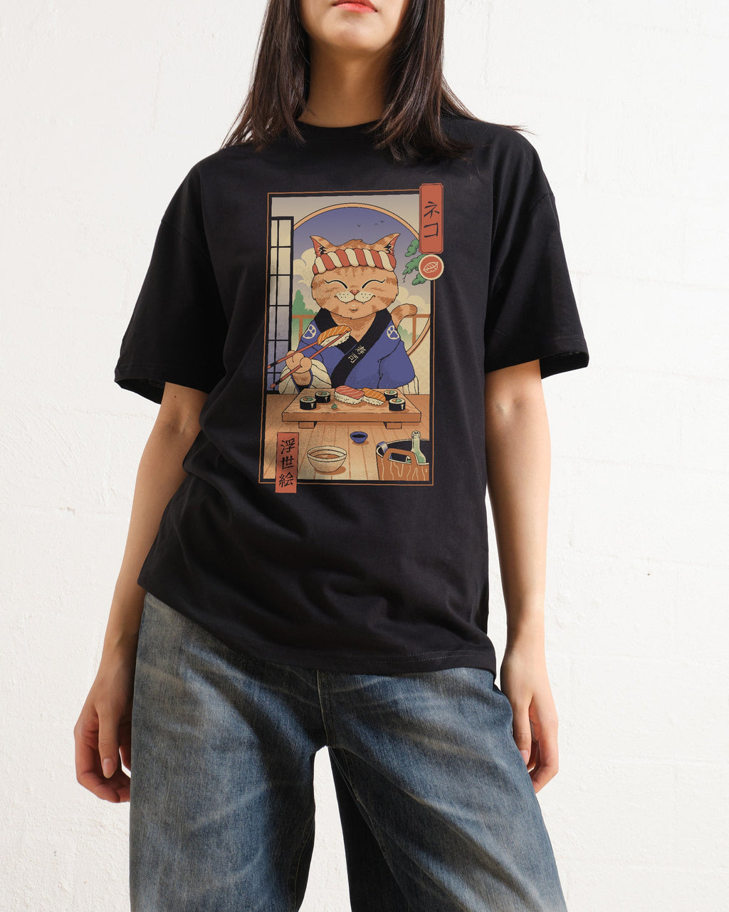 Sushi Cat in Edo T-Shirt