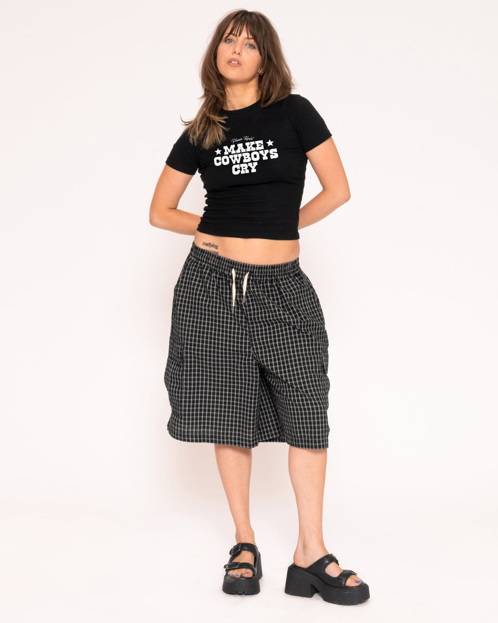 Make Cowboys Cry Longline Baby Tee