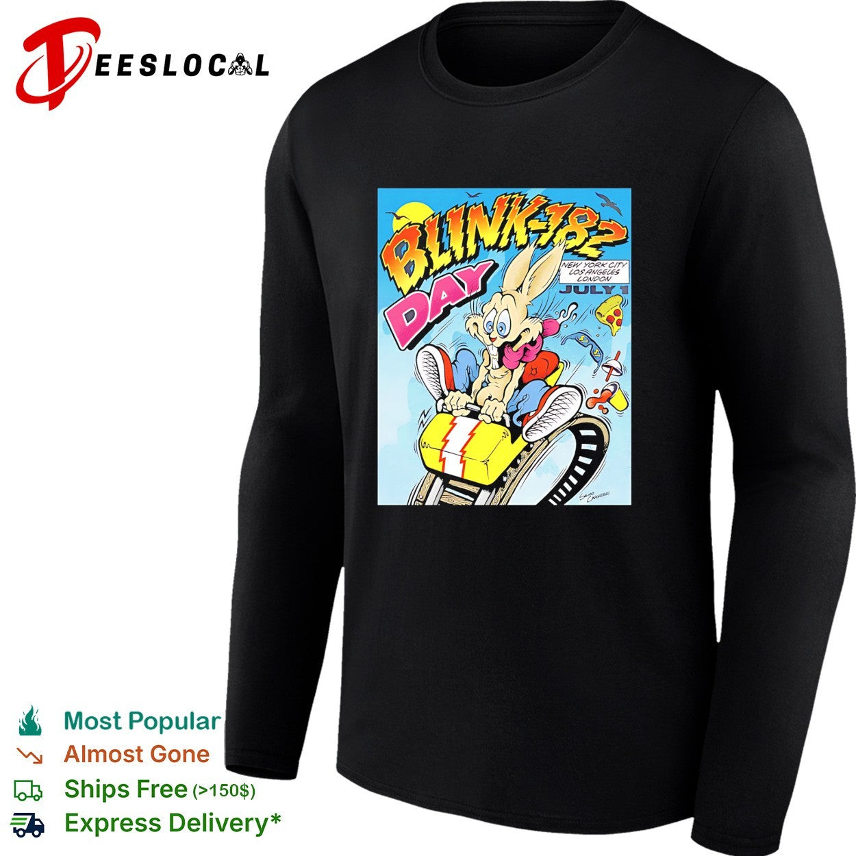 Blink 182 Day For New York City Los Angles And London On July 1 2026 shirt