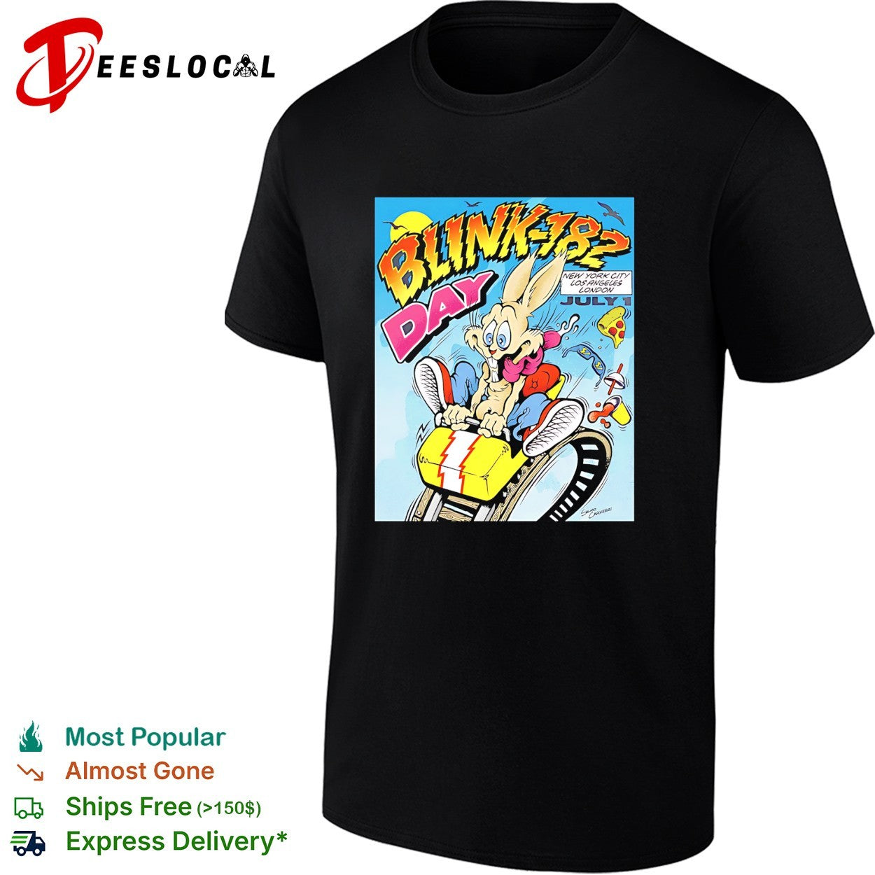 Blink 182 Day For New York City Los Angles And London On July 1 2026 shirt