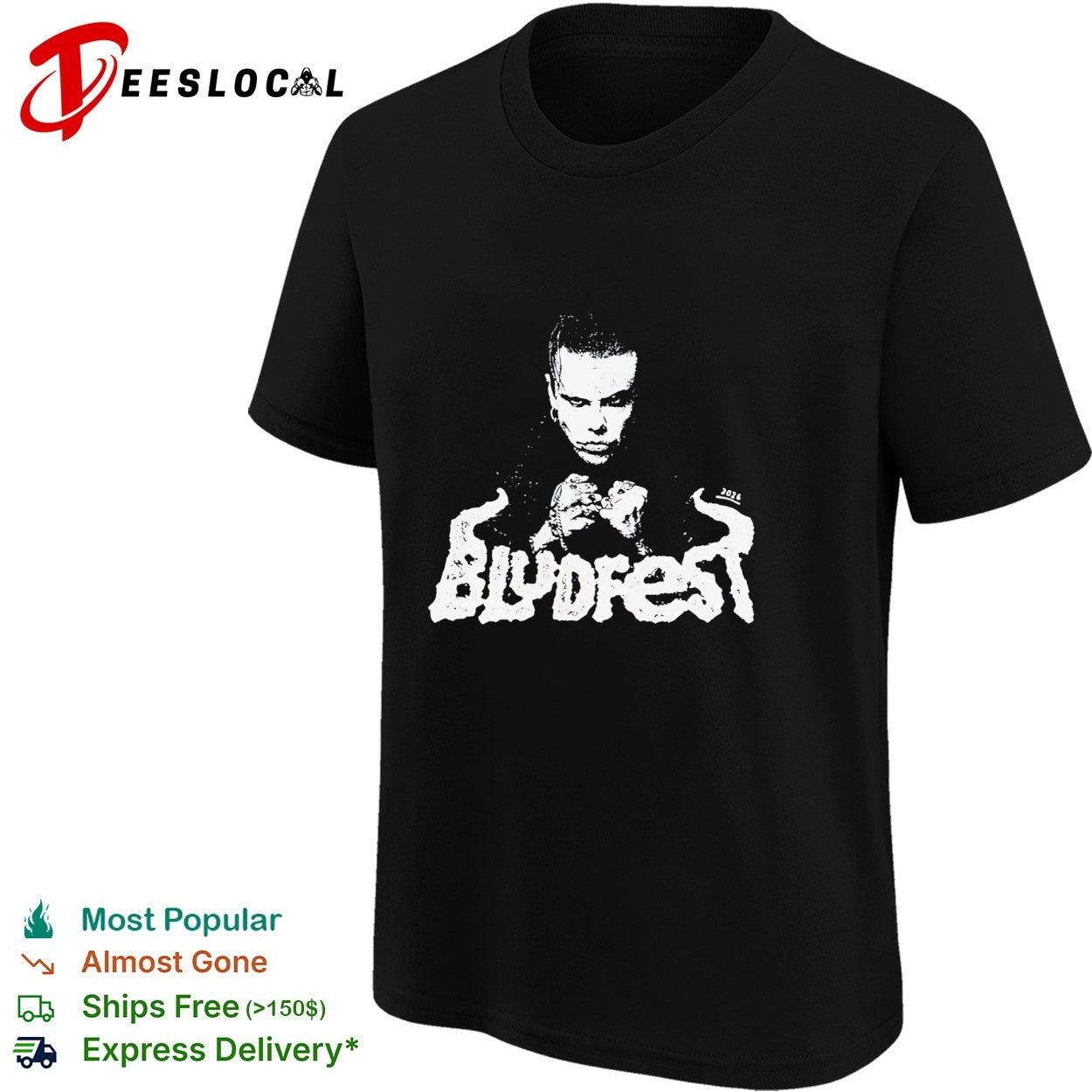 Bludfest 2026 tattooed portrait singer shirt