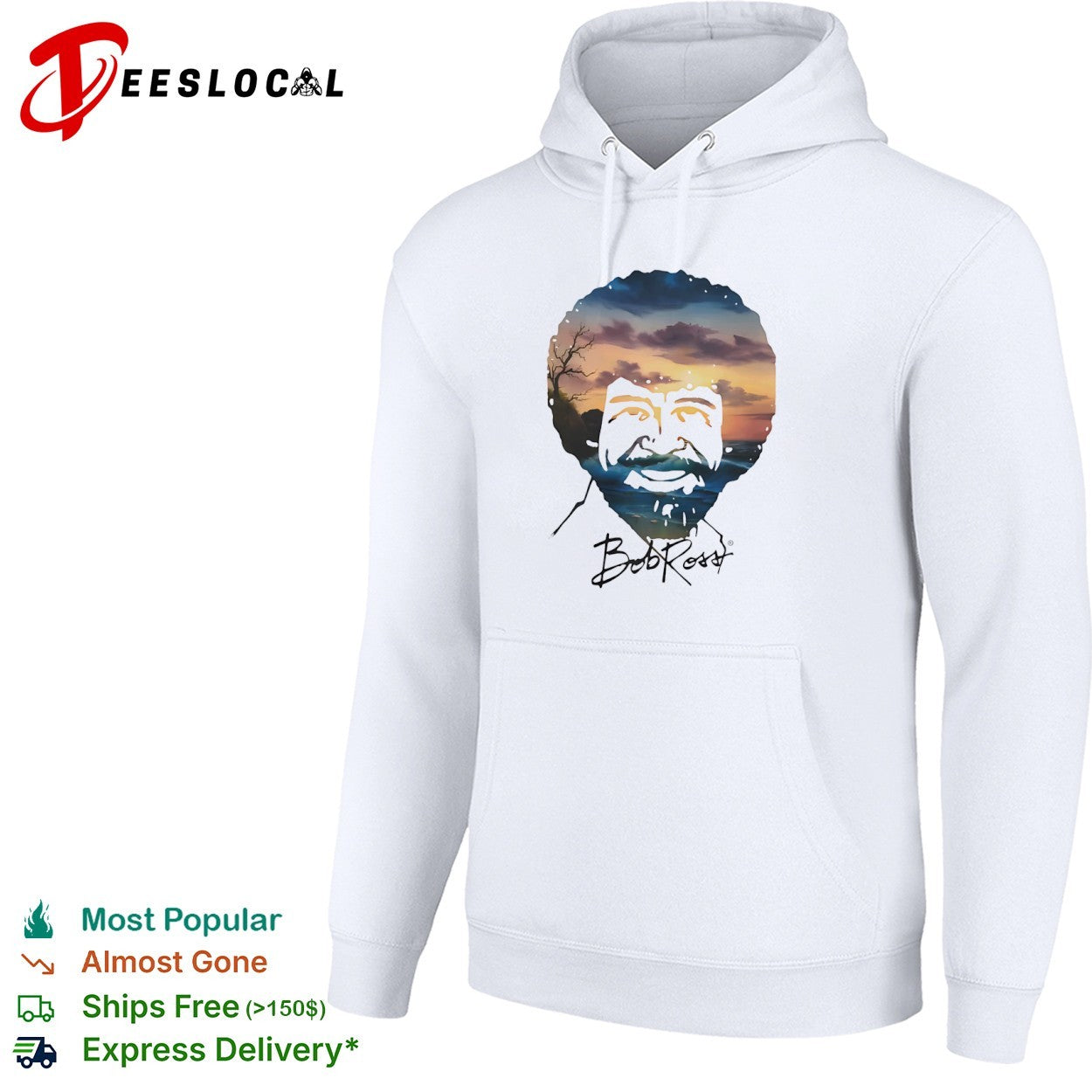 Bob Ross Double Exposure Nature Landscape shirt