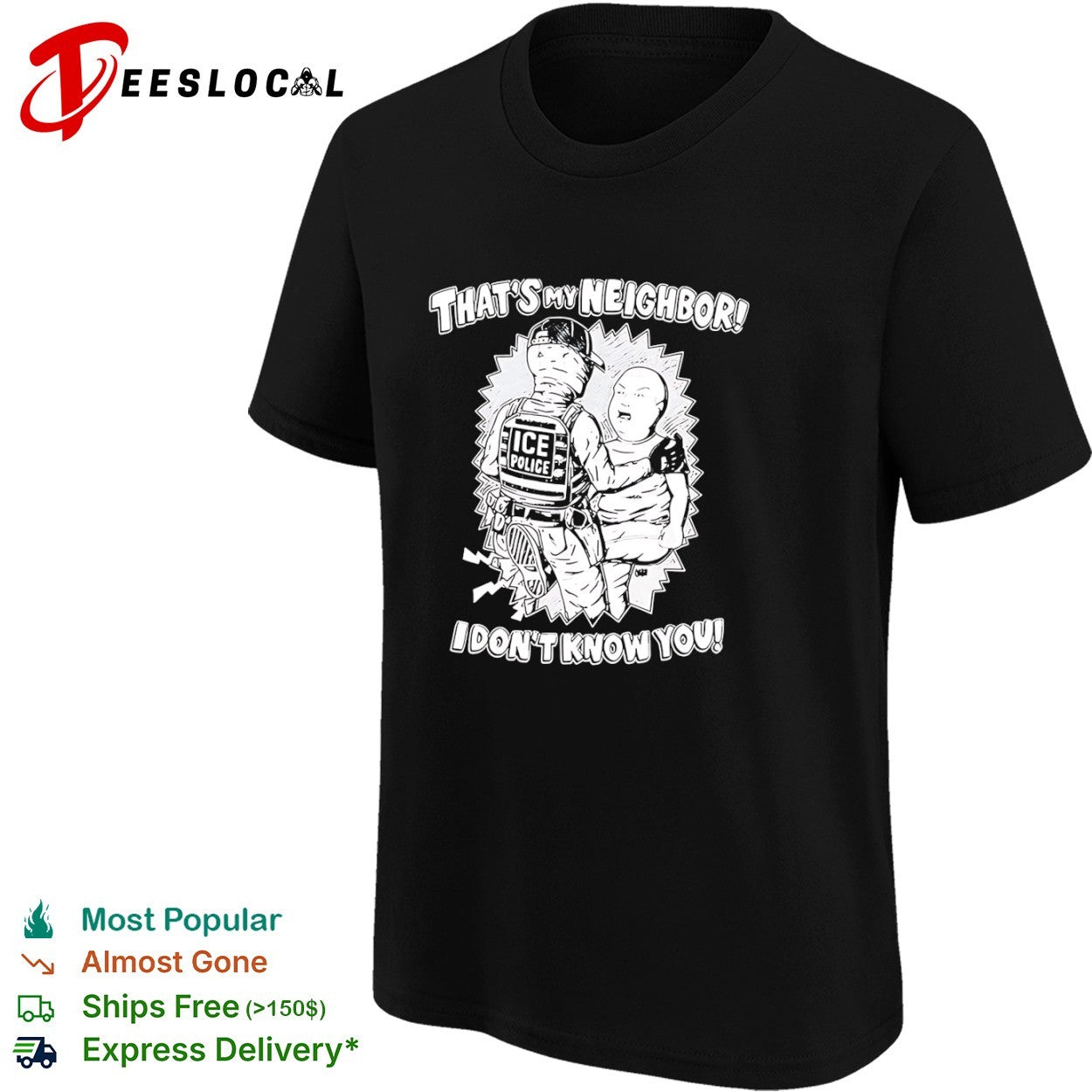 Bobby Hill King of the Hill That is my neighbor I dont know you shirt