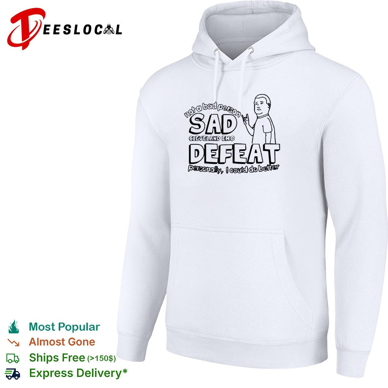 Bobby Hill not a bad person sad cleveland emo defeat personally I could do better shirt