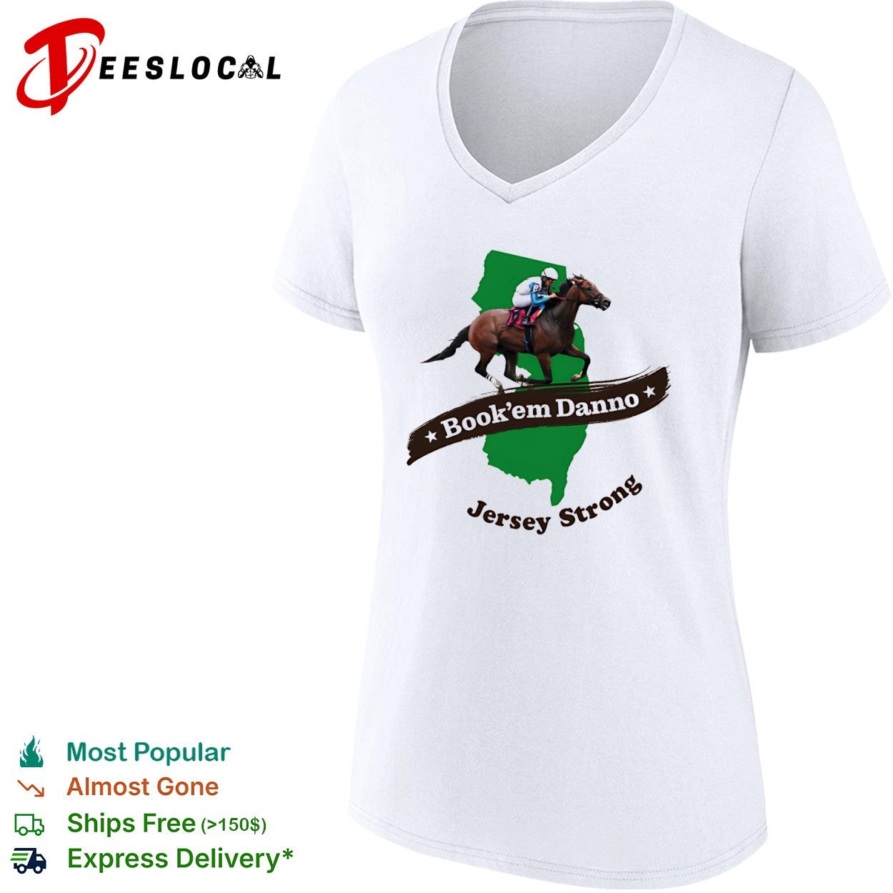 Book em Danno Jersey Strong New Jersey Horse Racing shirt