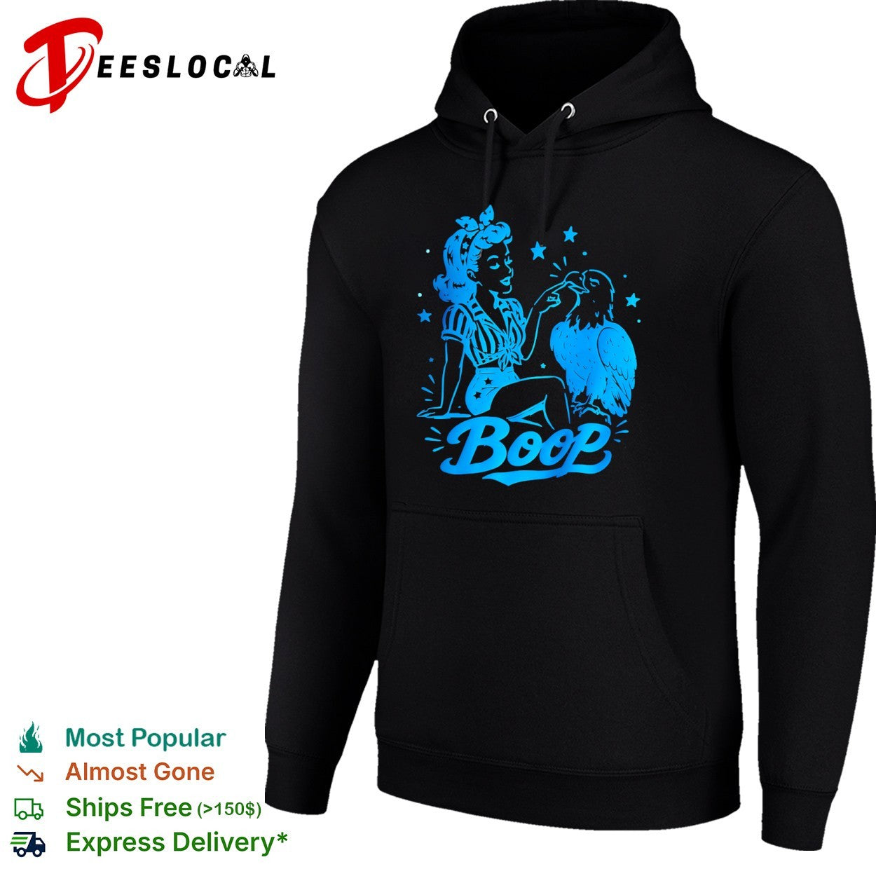 Boop Pinup Patriotic American Eagle Americana retro Shirt