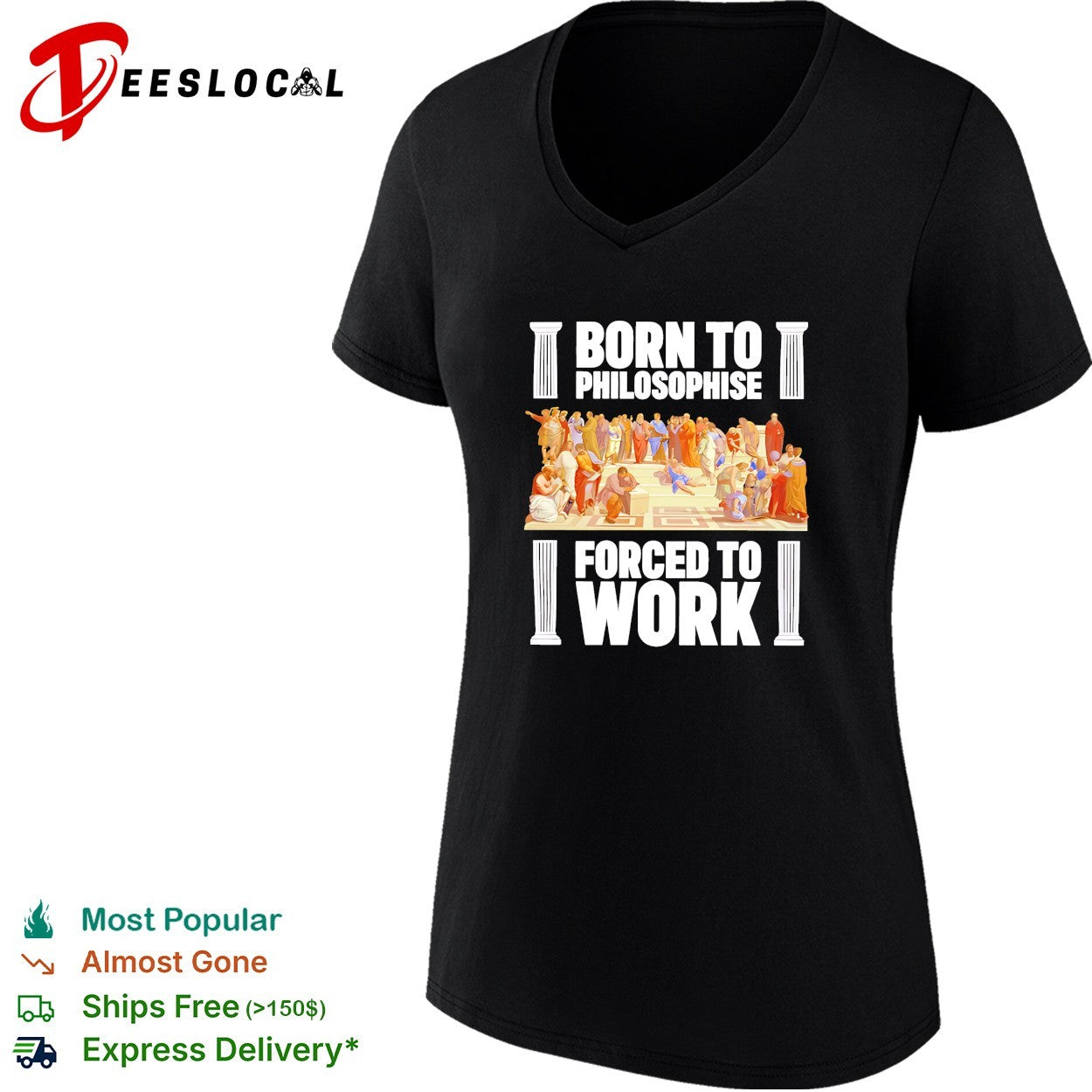 Born To Philosophise Forced To Work Philosophy graphic shirt