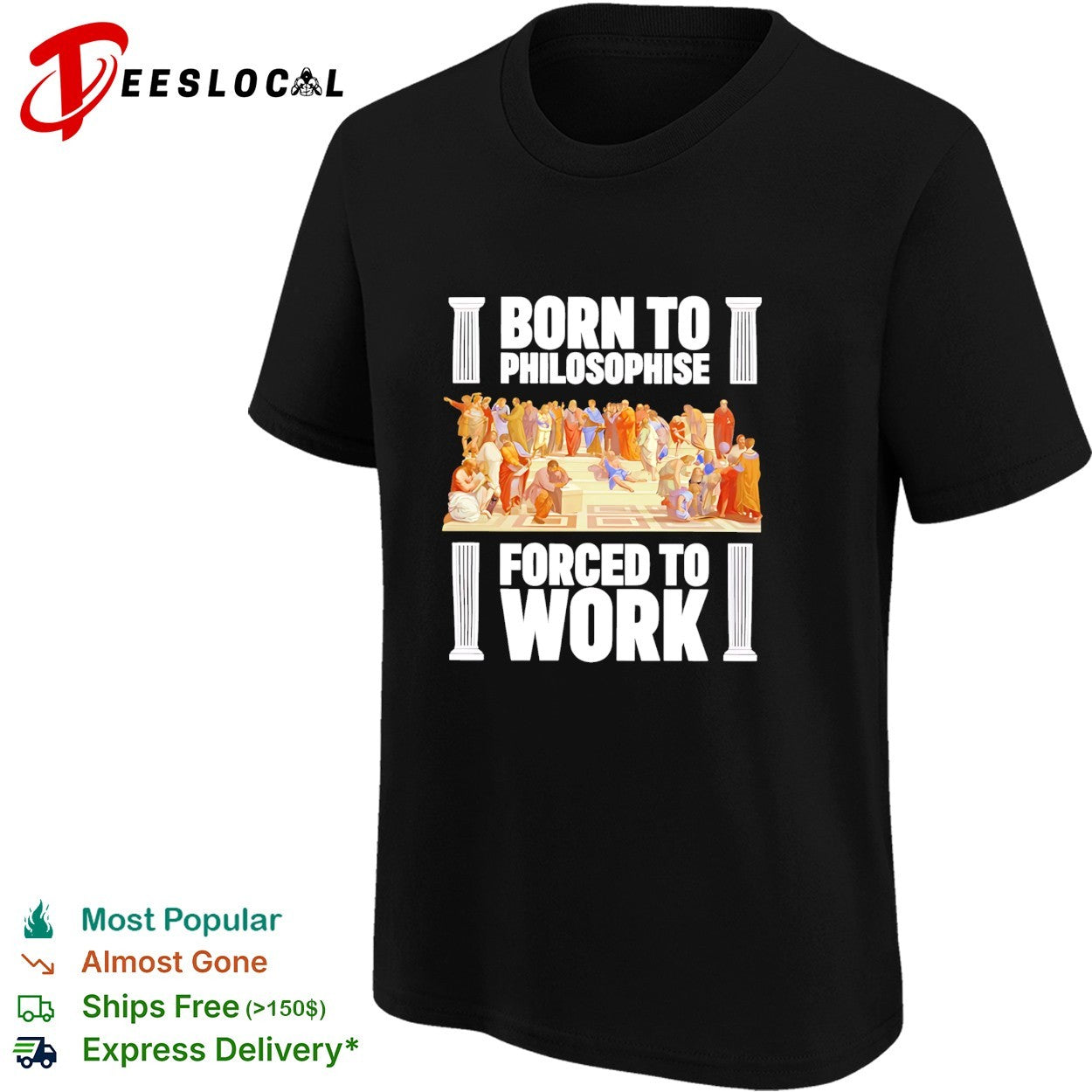 Born To Philosophise Forced To Work Philosophy graphic shirt