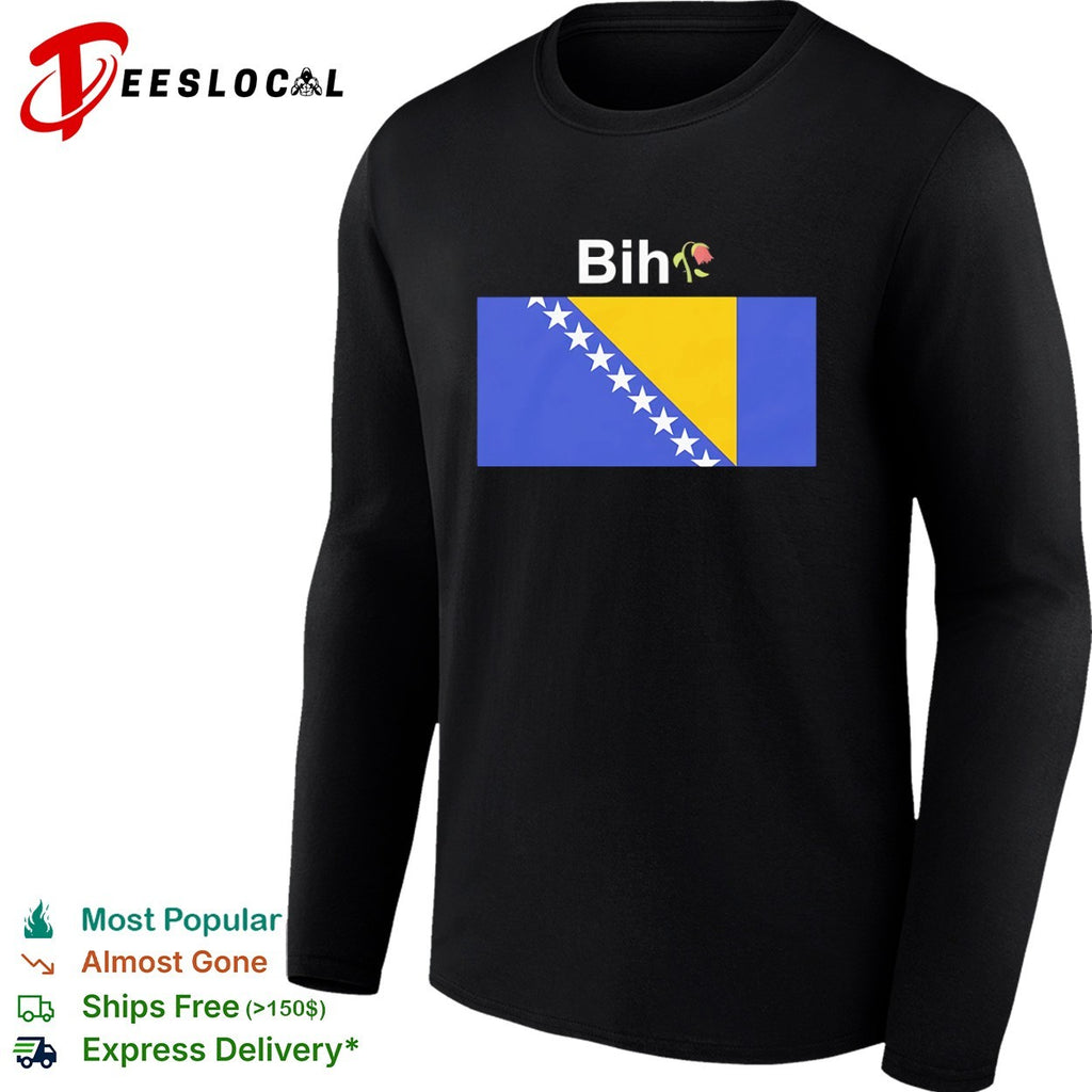 Bosnia Bih flag rose shirt