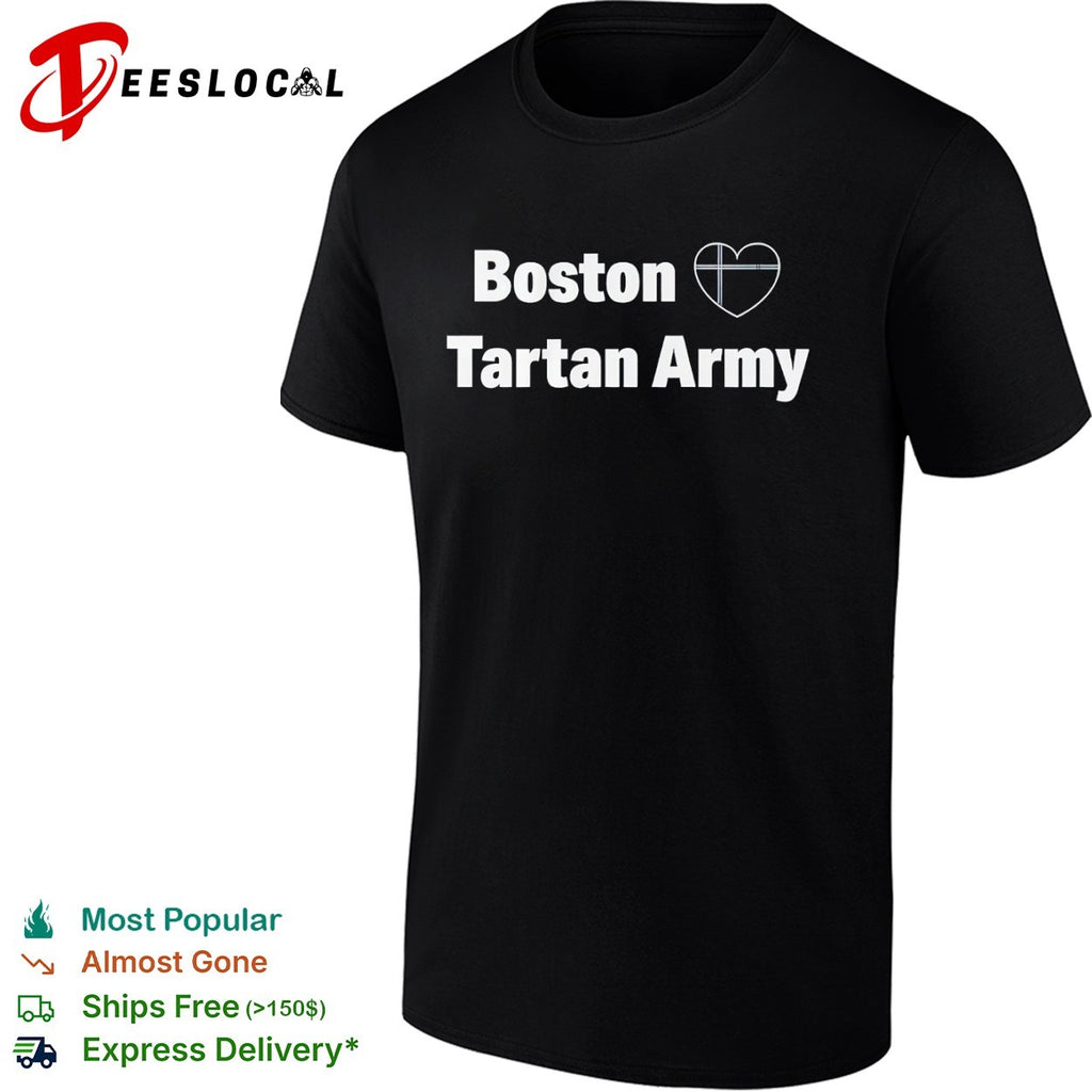 Boston Tartan Army I Love Scotland Soccer National Team Supporters Shirt