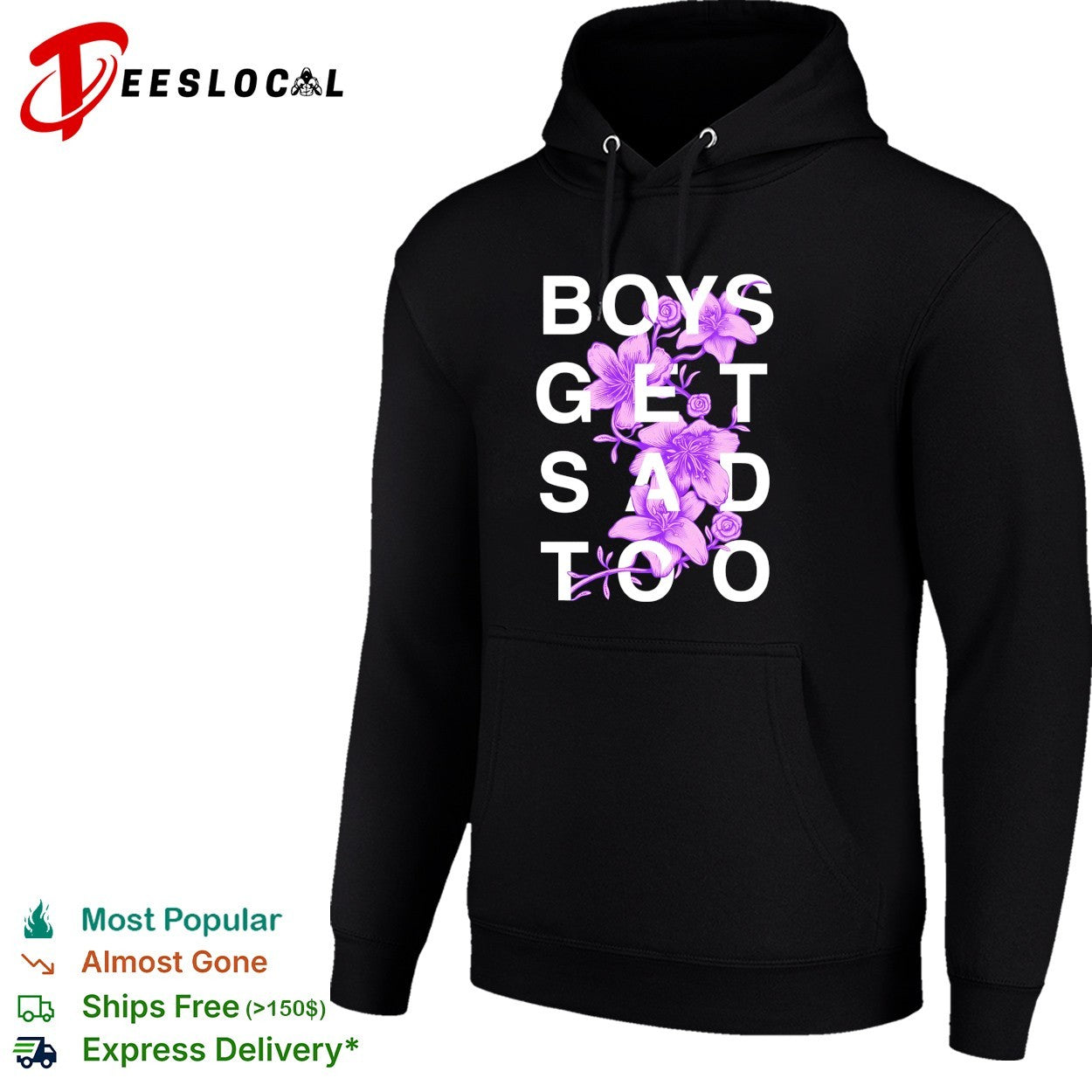 Boys get sad too flowers shirt