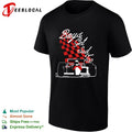 Boys get sad too race car driver sitting checkerboard pattern shirt