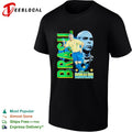 Brazil Ronaldo Fenomeno number 9 running collage shirt