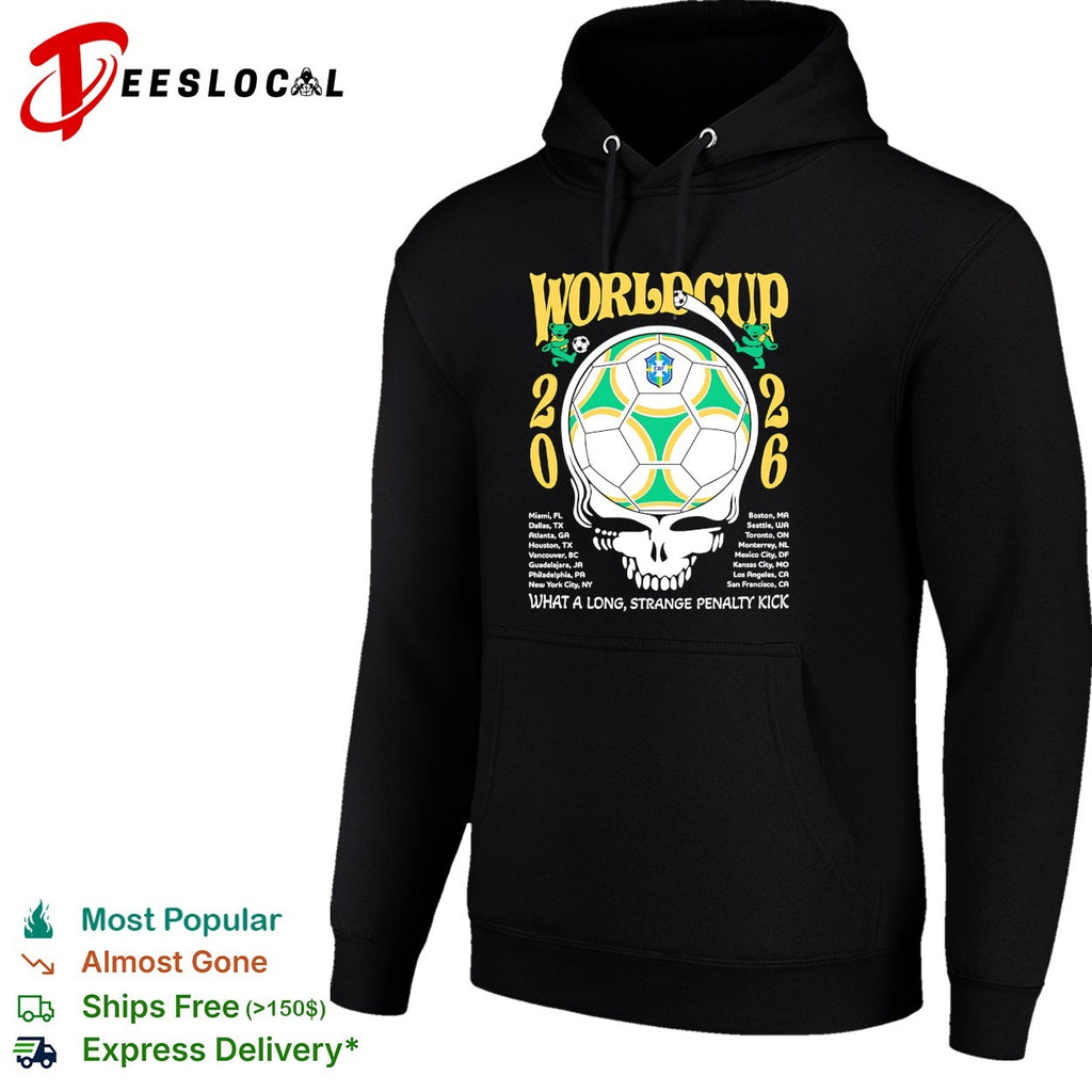 Brazil World Cup 2026 Grateful Dead steal your face what a long strange penalty kick shirt