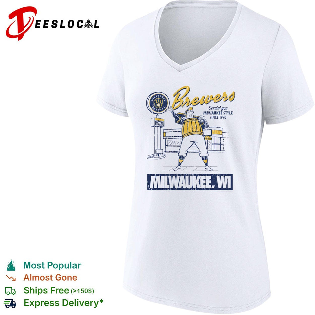 Brewers Milwaukee Butter Burgers Servin you Milwaukee style since 1970 shirt