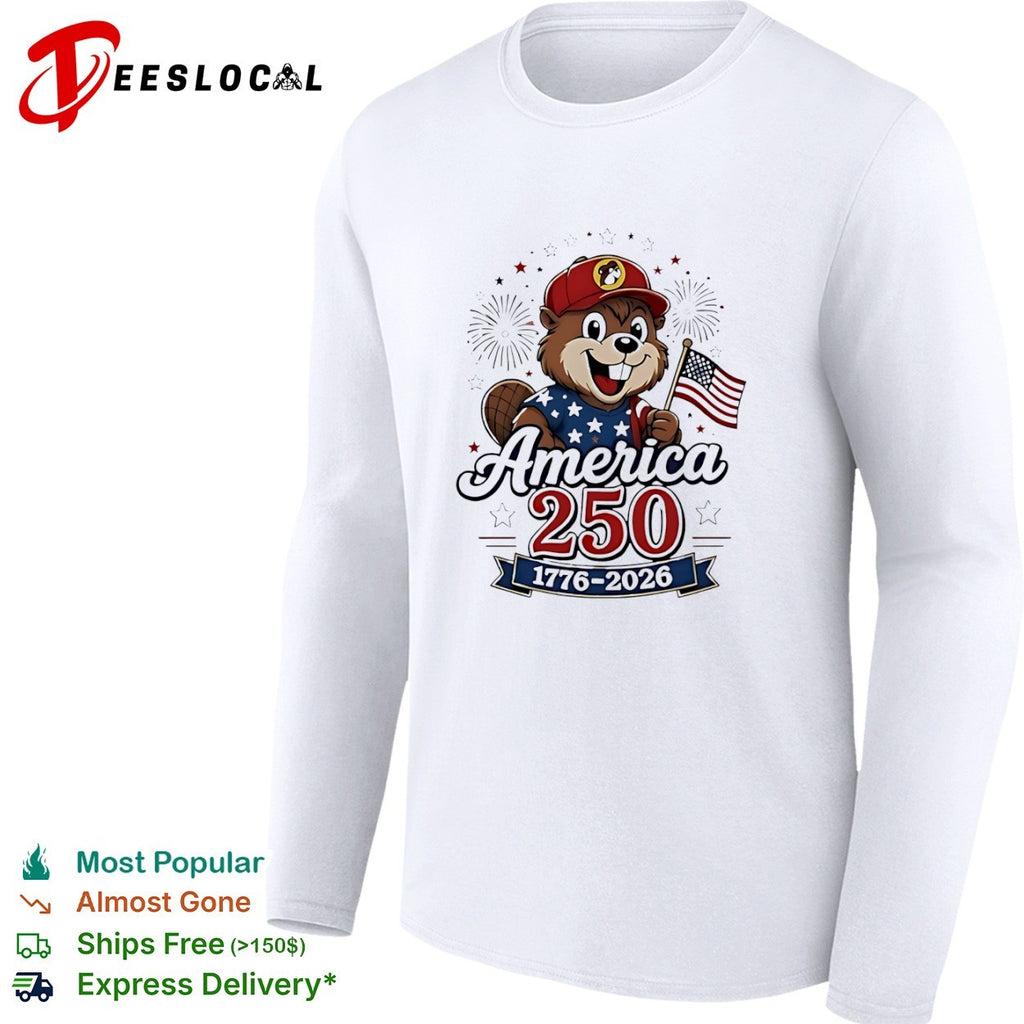 Buc-ee’s Beaver America 250 1776-2026 USA Flag Independence Day Celebration shirt