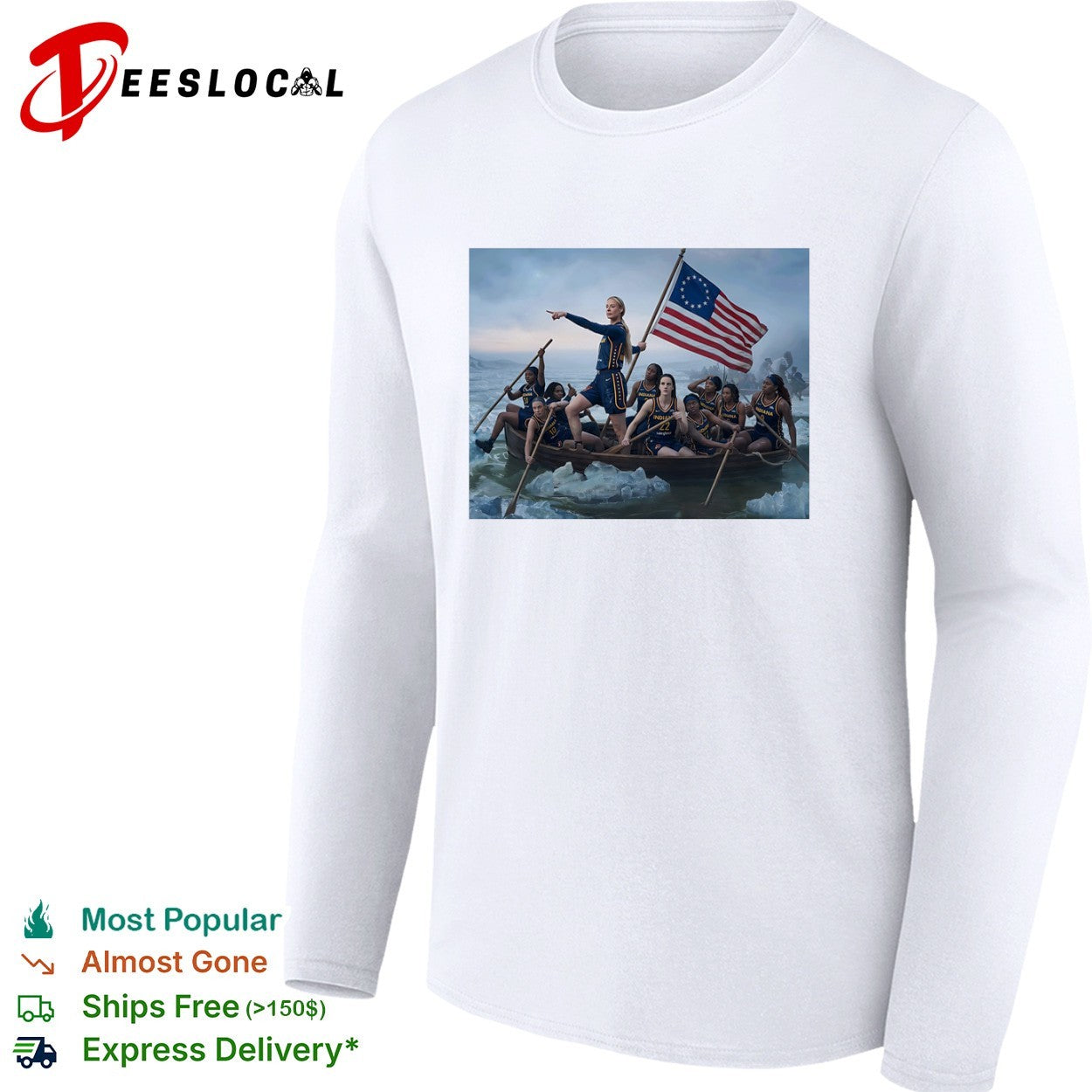 Caitlin Clark Indiana Fever WNBA Washington Crossing shirt