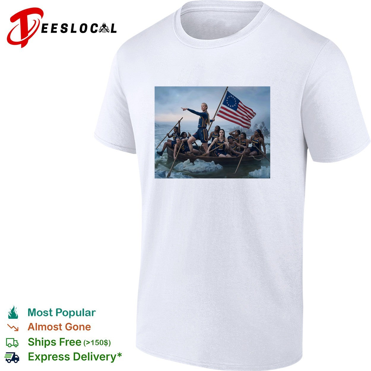Caitlin Clark Indiana Fever WNBA Washington Crossing shirt