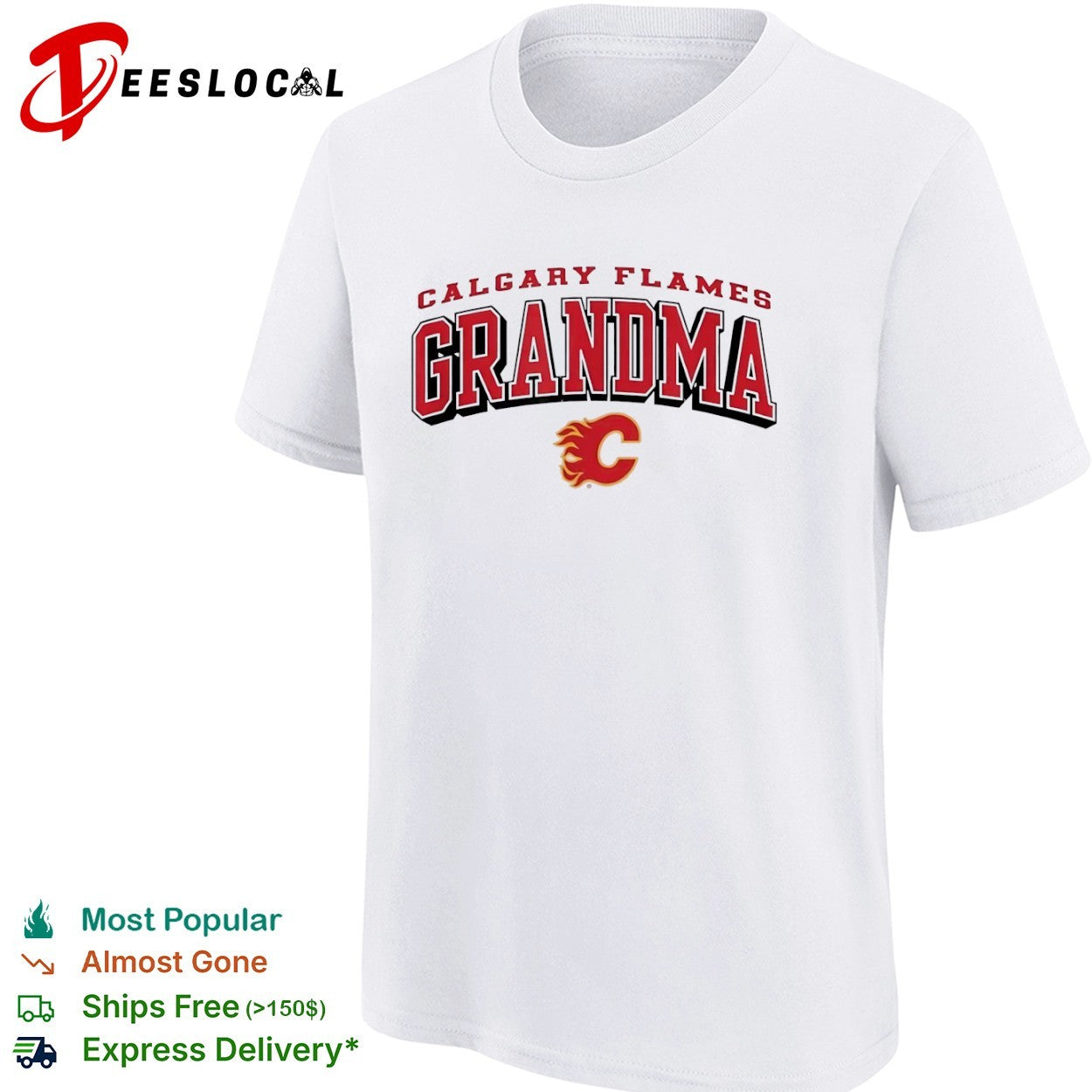 Calgary Flames Grandma logo hirt