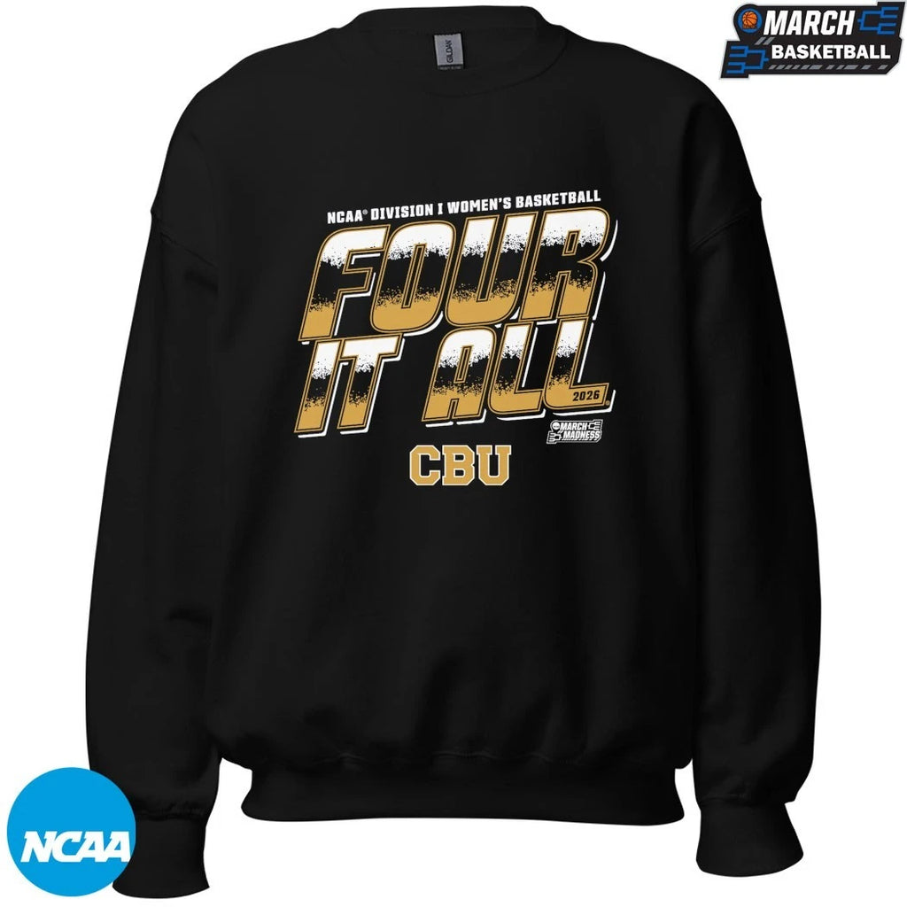 California Baptist Lancers Four It All NCAA Women’s Basketball March Madness 2026 T-shirts