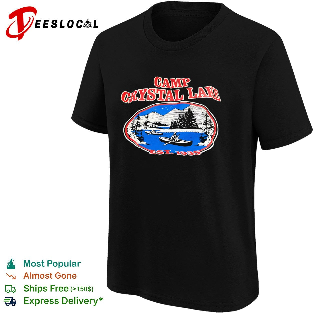 Camp Crystal Lake Friday the 13th Horror Movie Est 1935 Lake Cabin Summer Camp shirt