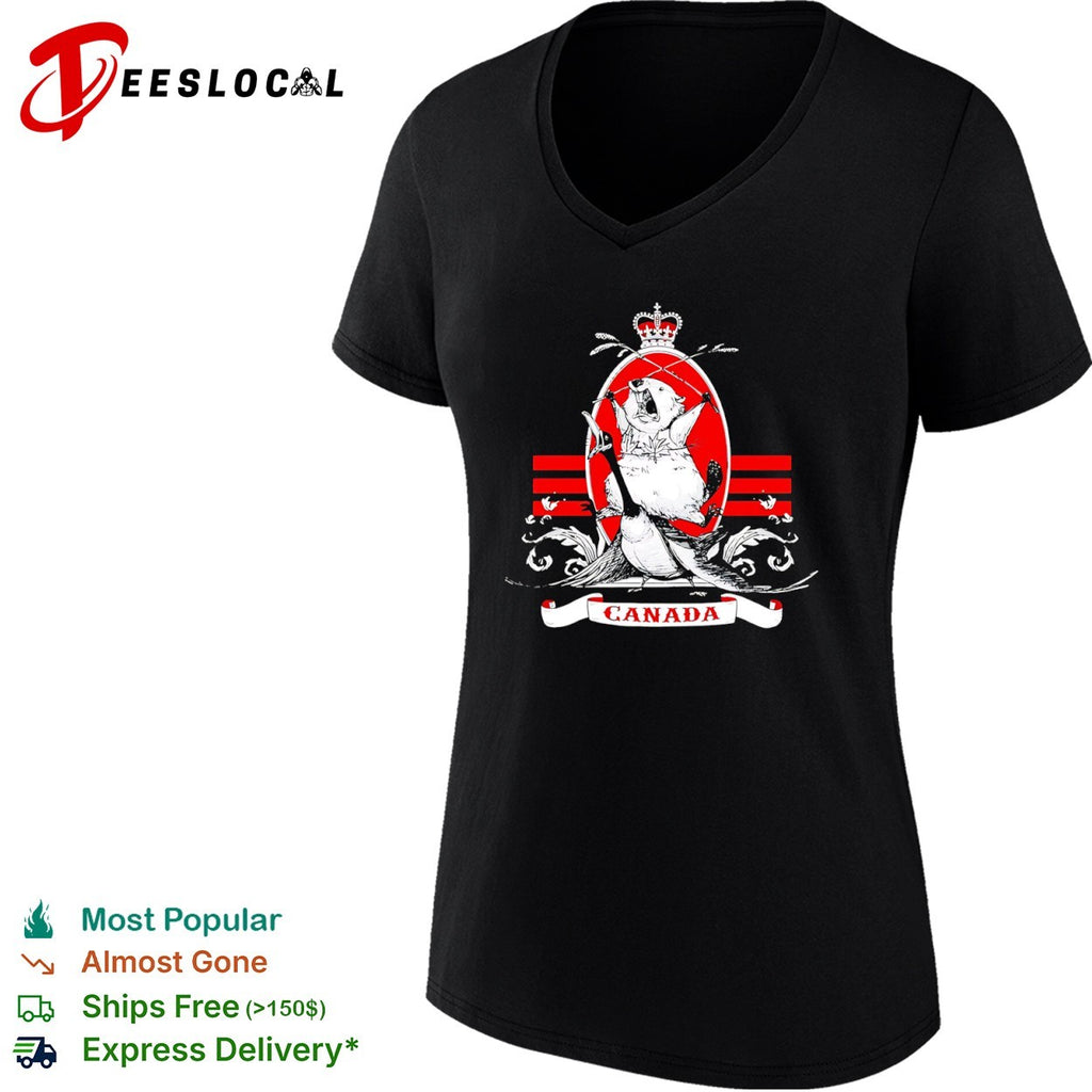 Canada Beaver and Goose Royal Emblem Canadian Wildlife National shirt