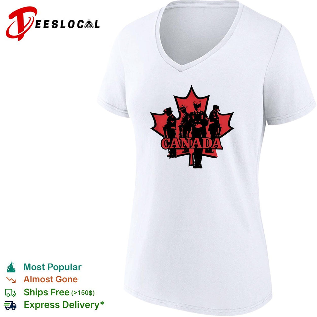 Canada maple leaf military police silhouettes shirt