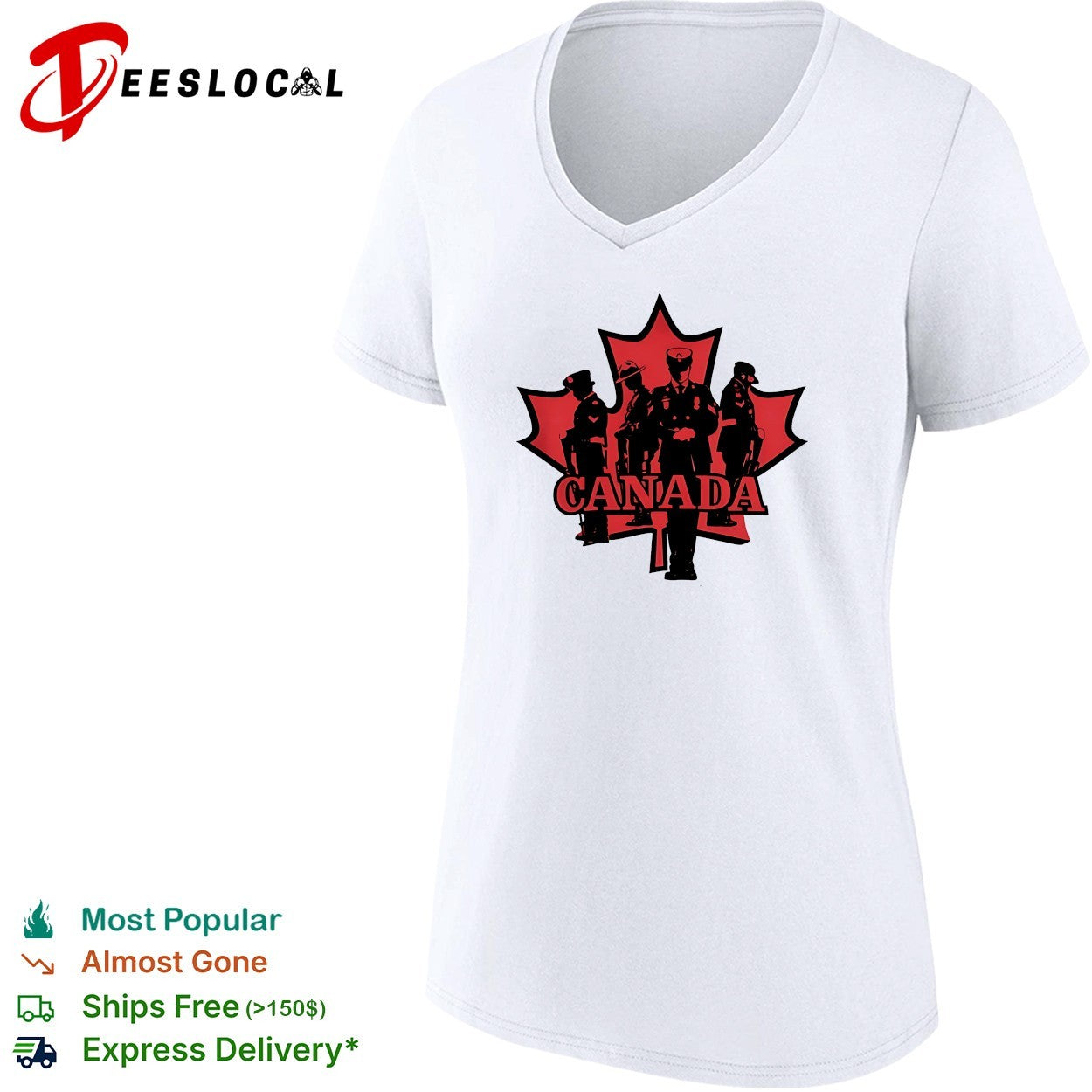 Canada maple leaf military police silhouettes shirt