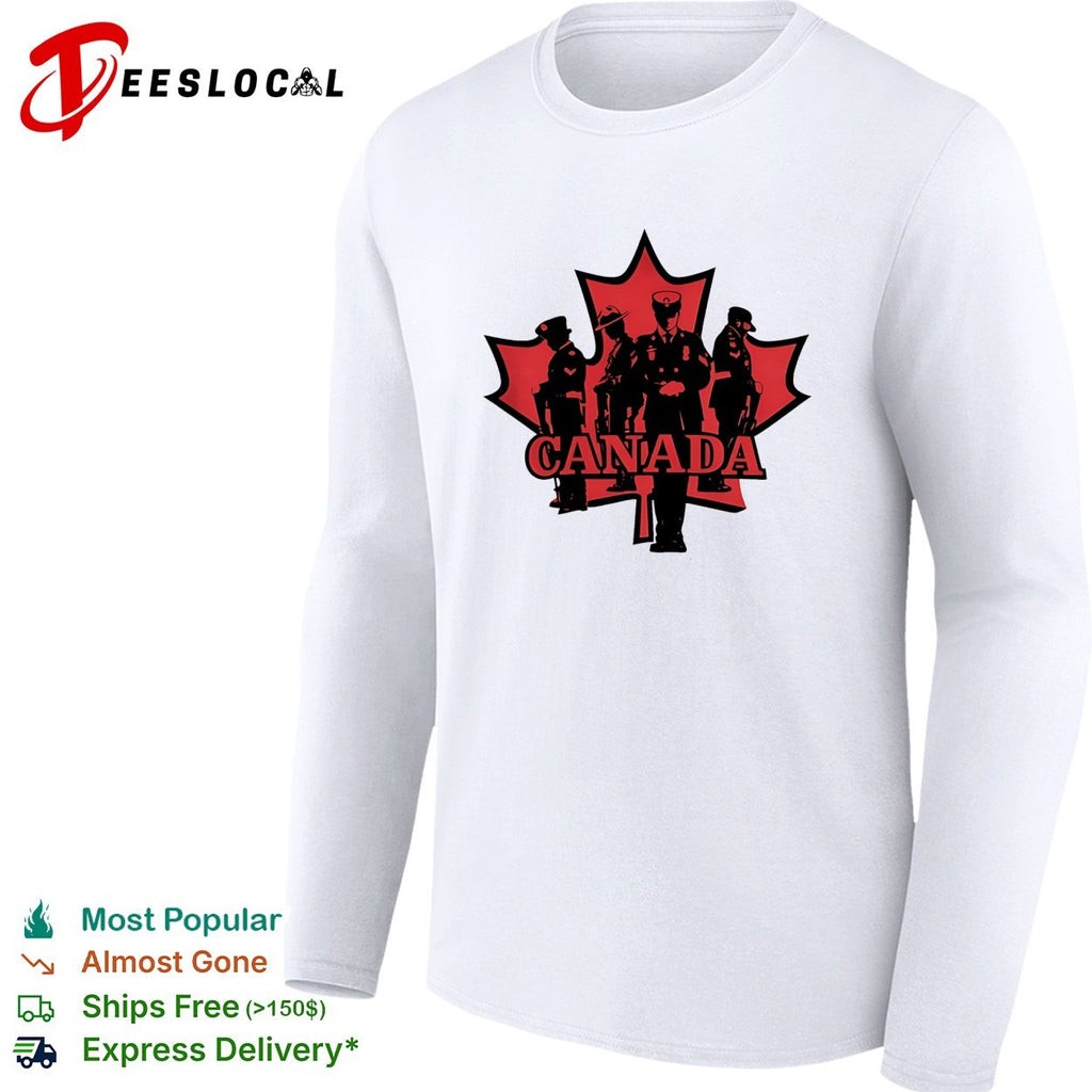 Canada maple leaf military police silhouettes shirt