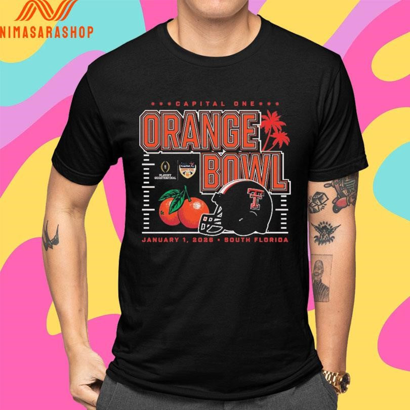 Capital One Texas Tech Orange Bowl January 1 2026 South Florida Shirts