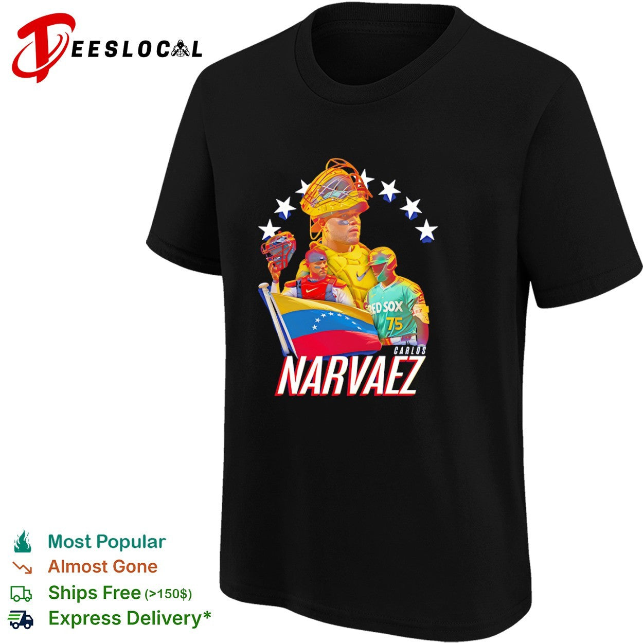 Carlos Narvaez Boston Red Sox Venezuela 75 catcher shirt