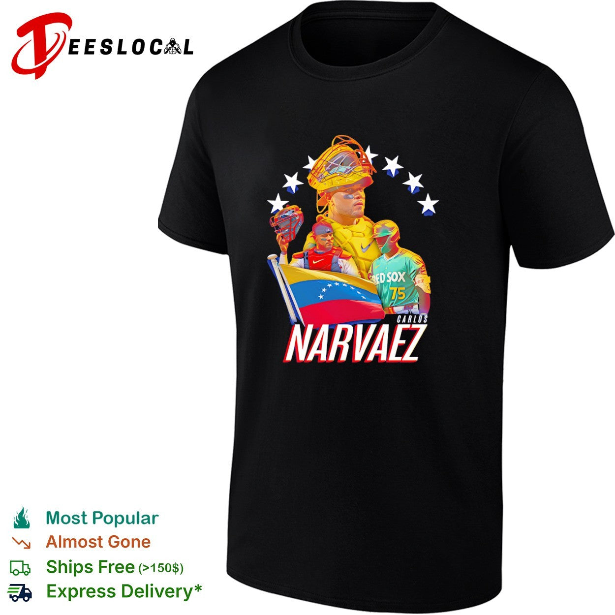 Carlos Narvaez Boston Red Sox Venezuela 75 catcher shirt