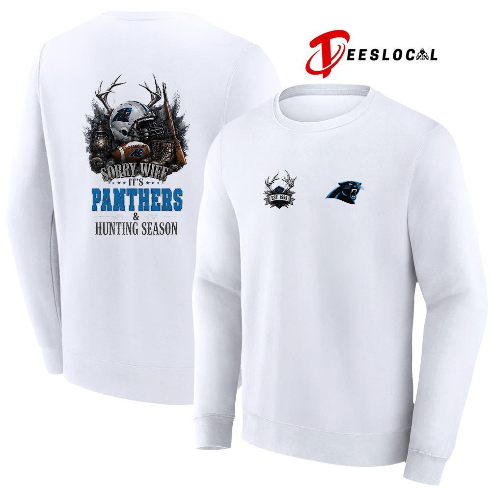 Carolina Panthers sorry wife it’s hunting season deer shirt