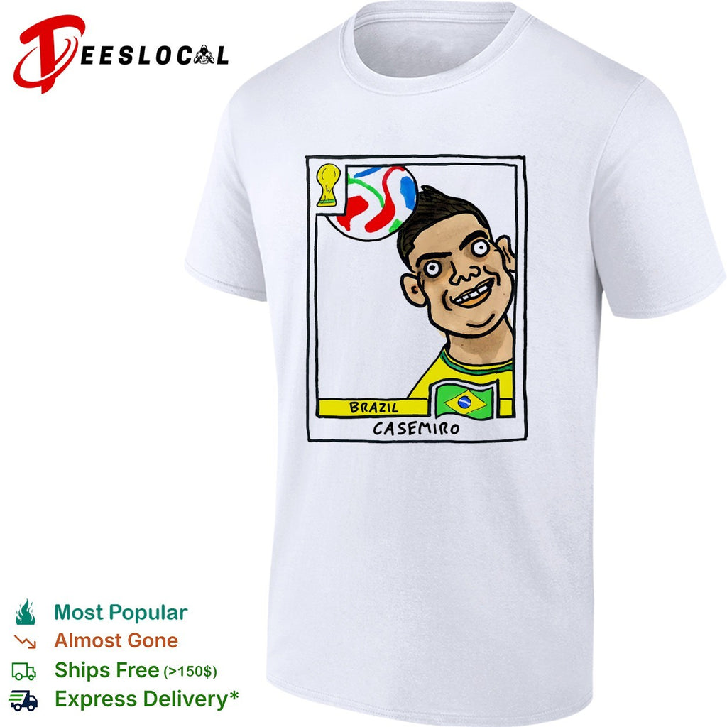Casemiro Brazil soccer player drawing world cup collectible card