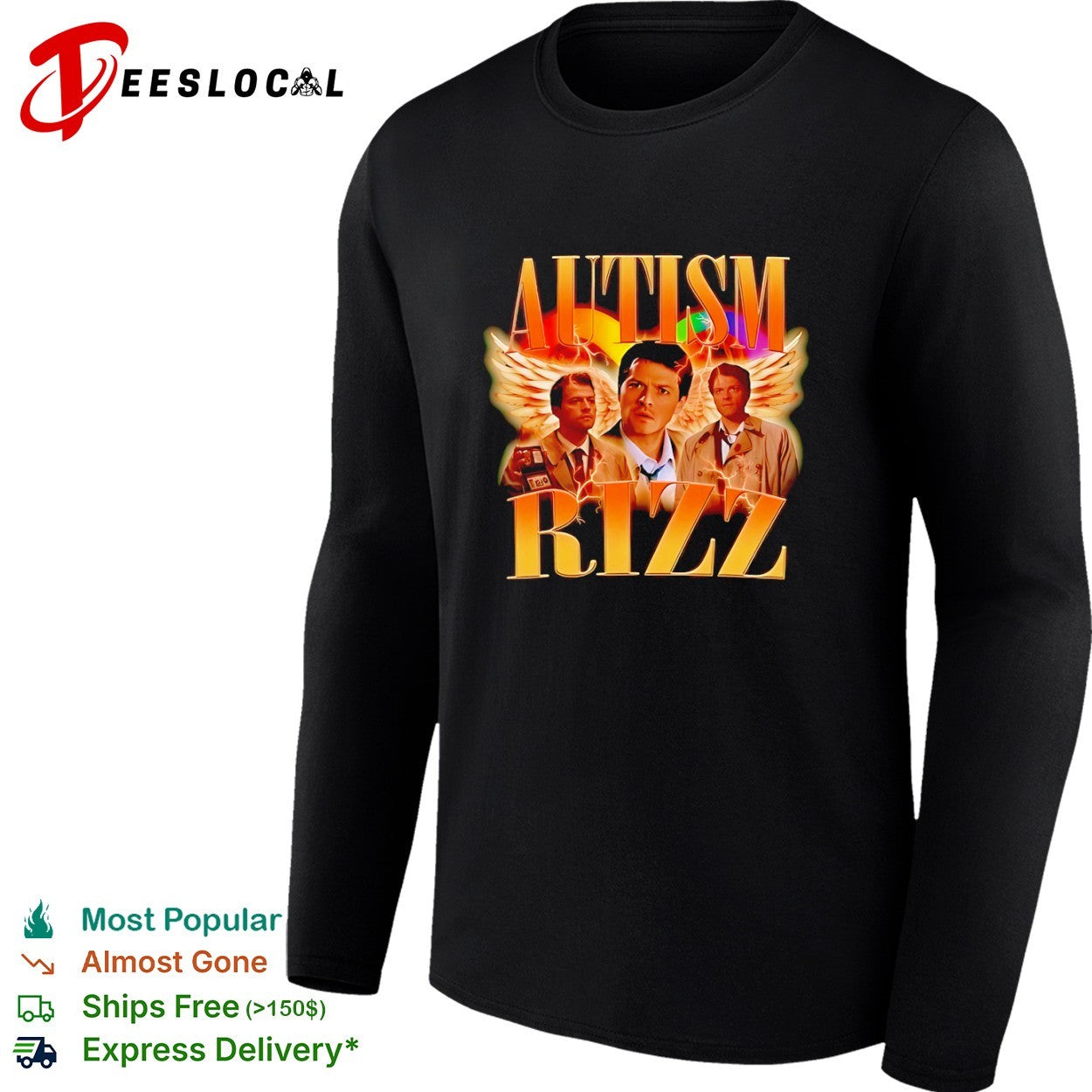 Castiel Supernatural Autism Rizz shirt