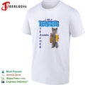 Cat holding beer I am a teacher alcoholic acrostic shirt