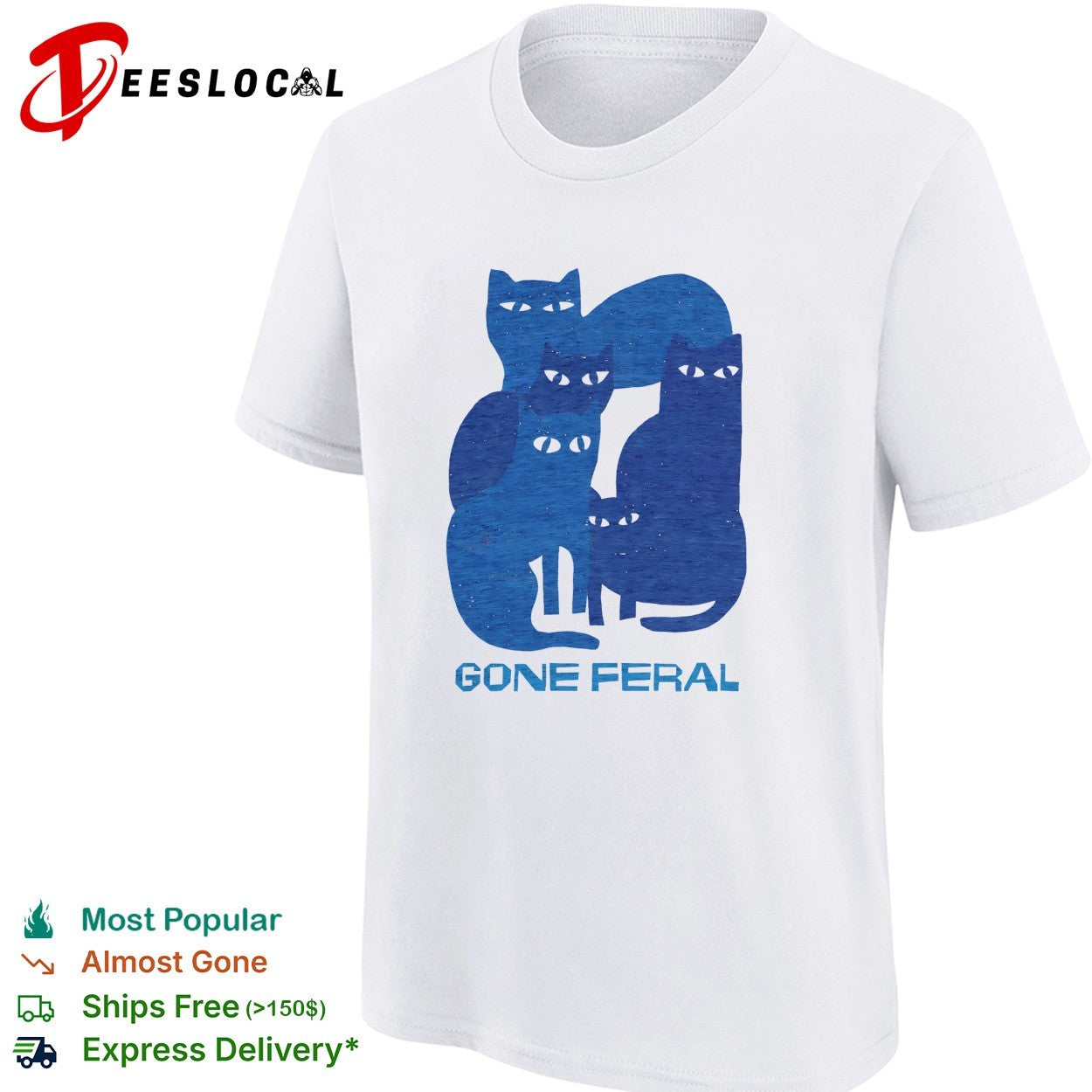Cats gone feral silhouette group shirt