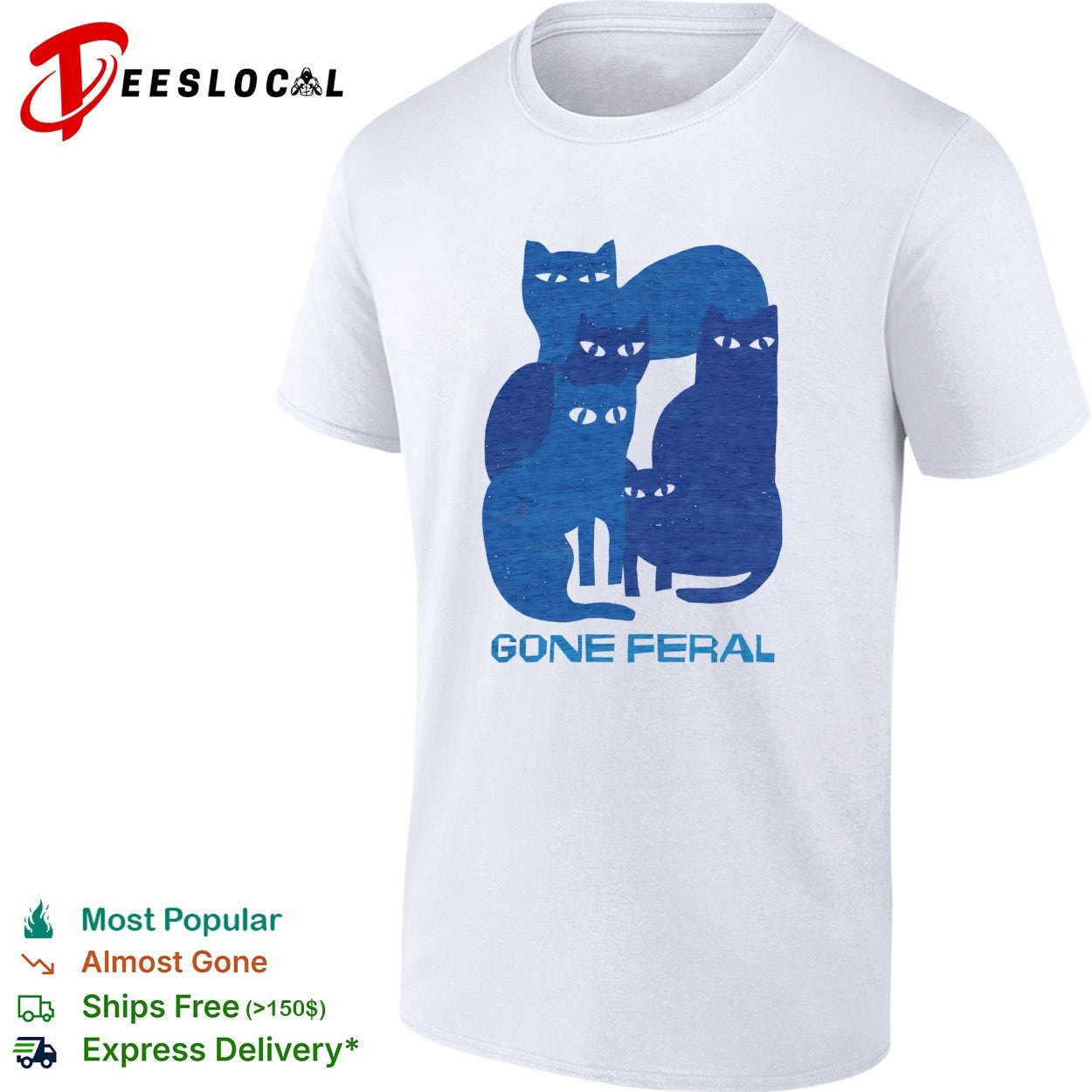 Cats gone feral silhouette group shirt