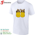 Cats sitting in Crocs shoes shirt