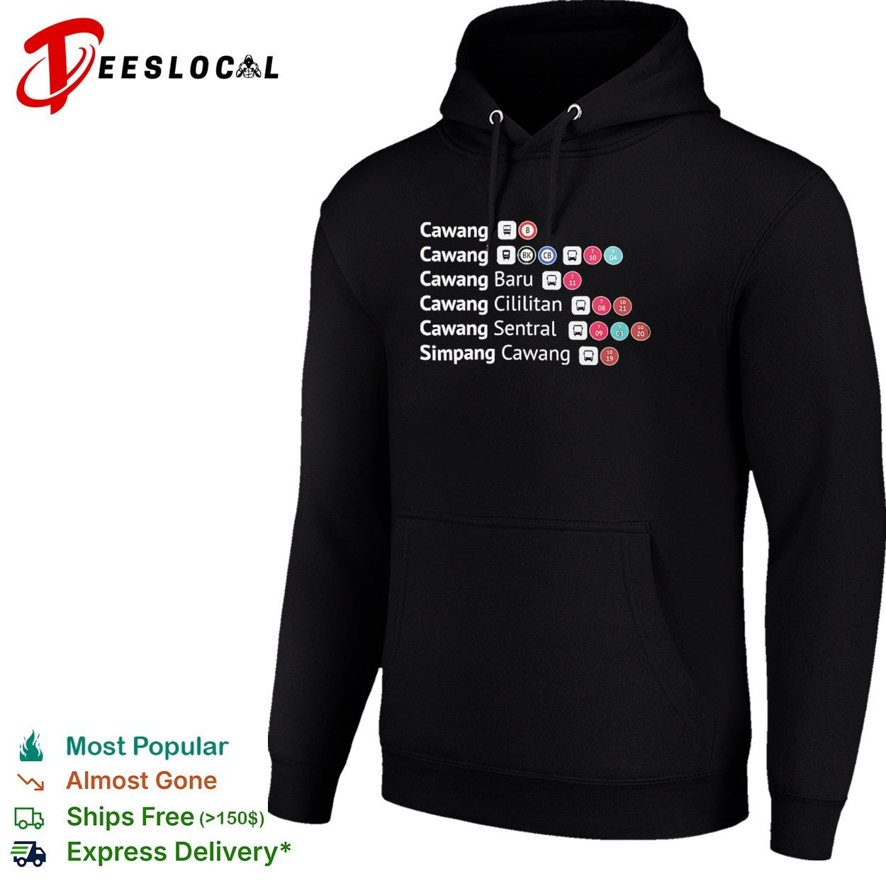 Cawang Cawang Baru Cililitan Sentral Simpang Cawang Transport Transit Map shirt