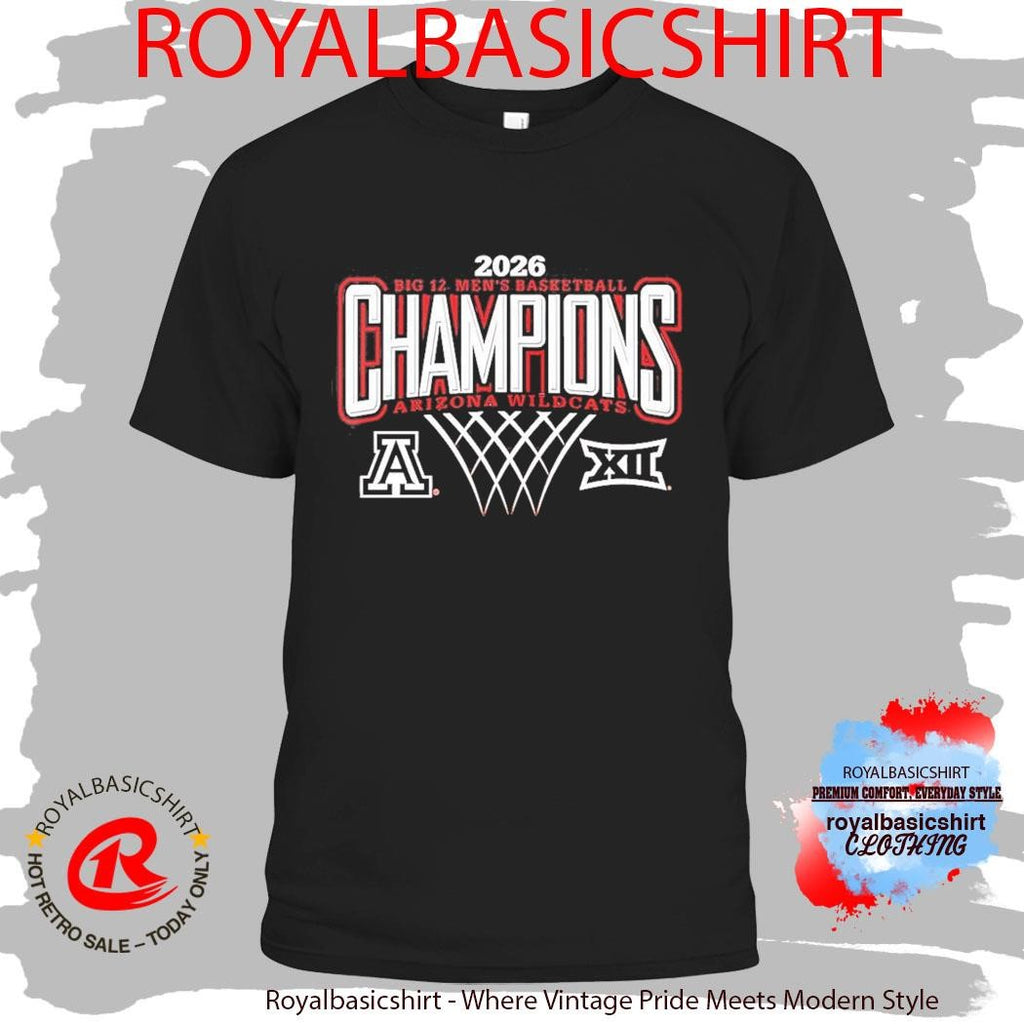 Celebrate Arizona Wildcats Men’s Basketball 2026 Big 12 Regular Season Champions T-Shirt