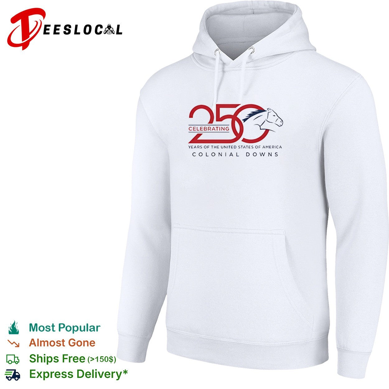Celebrating 250 years of the United States of America Colonial Downs horse shirt