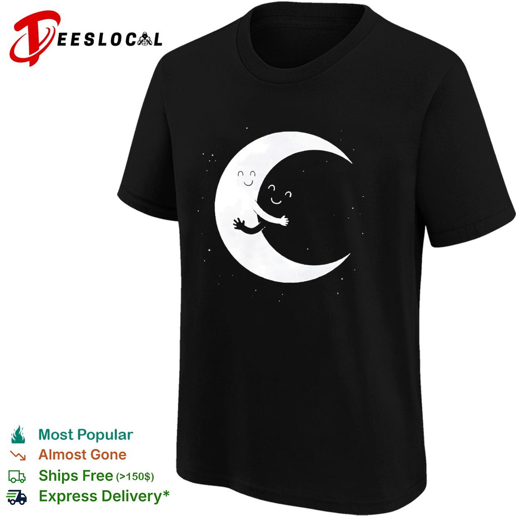 Celestial Moon Hugging Cresent Night Sky Space shirt